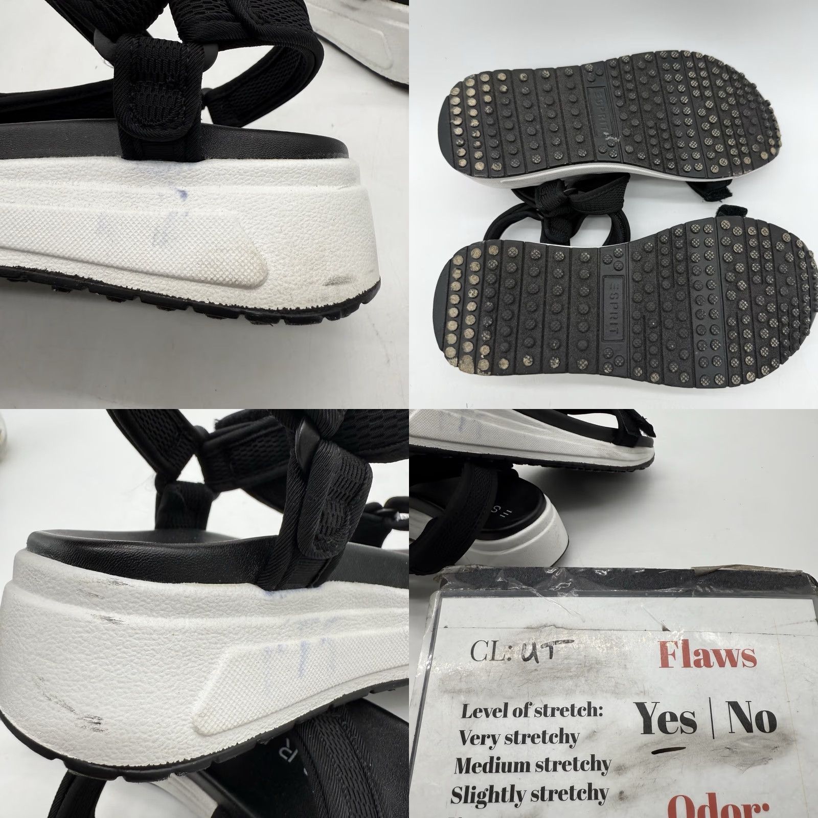 Esprit Esprit Y2K SABLE Black/ White Strappy Slingback Sandals Women Sz 7.5 Size US 8 / IT 38 - 9 Thumbnail