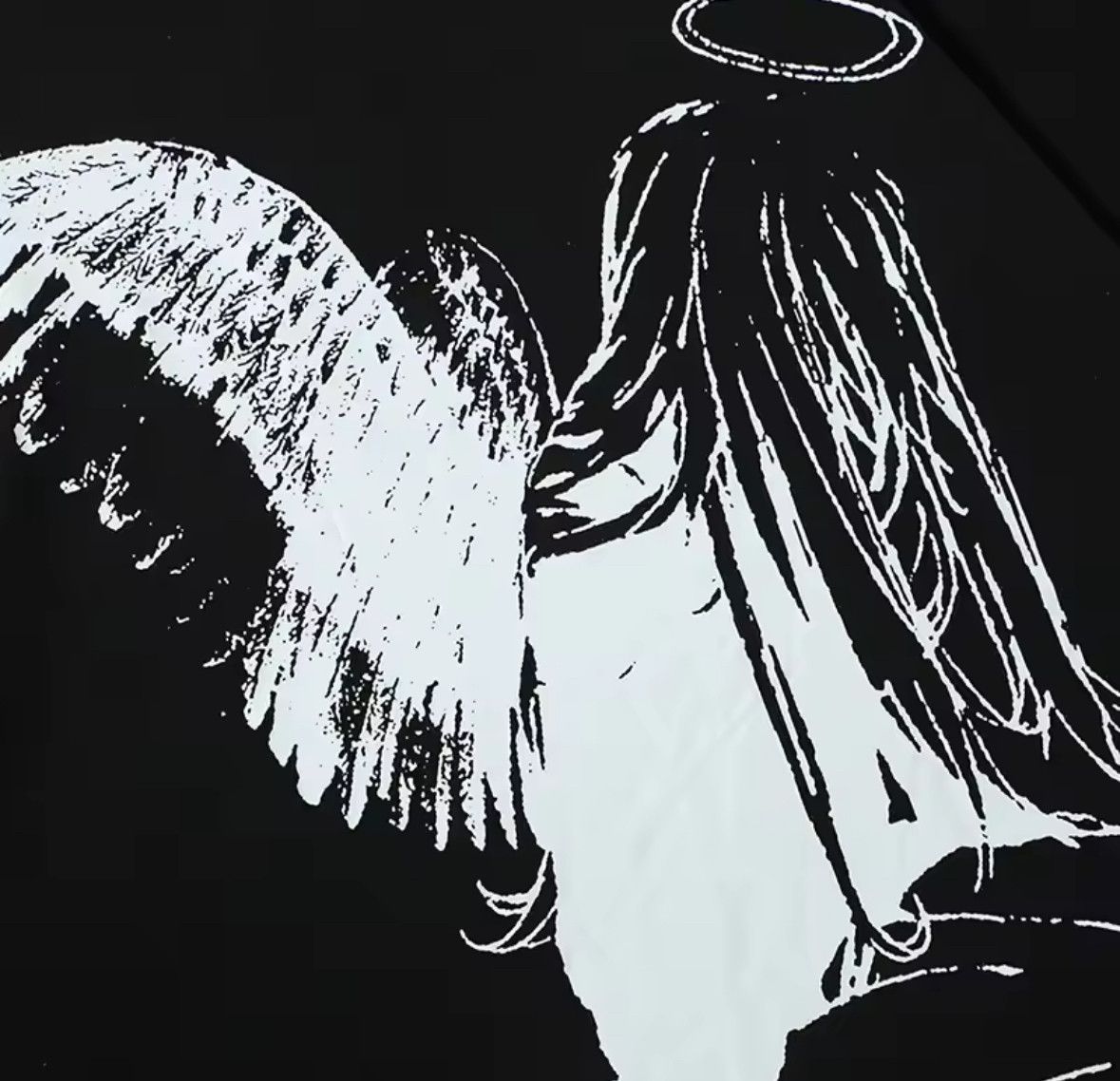 Japanese Brand Streetwear Y2K Creative Angel Sketch Short Sleeve T-Shirt Size US L / EU 52-54 / 3 - 2 Thumbnail