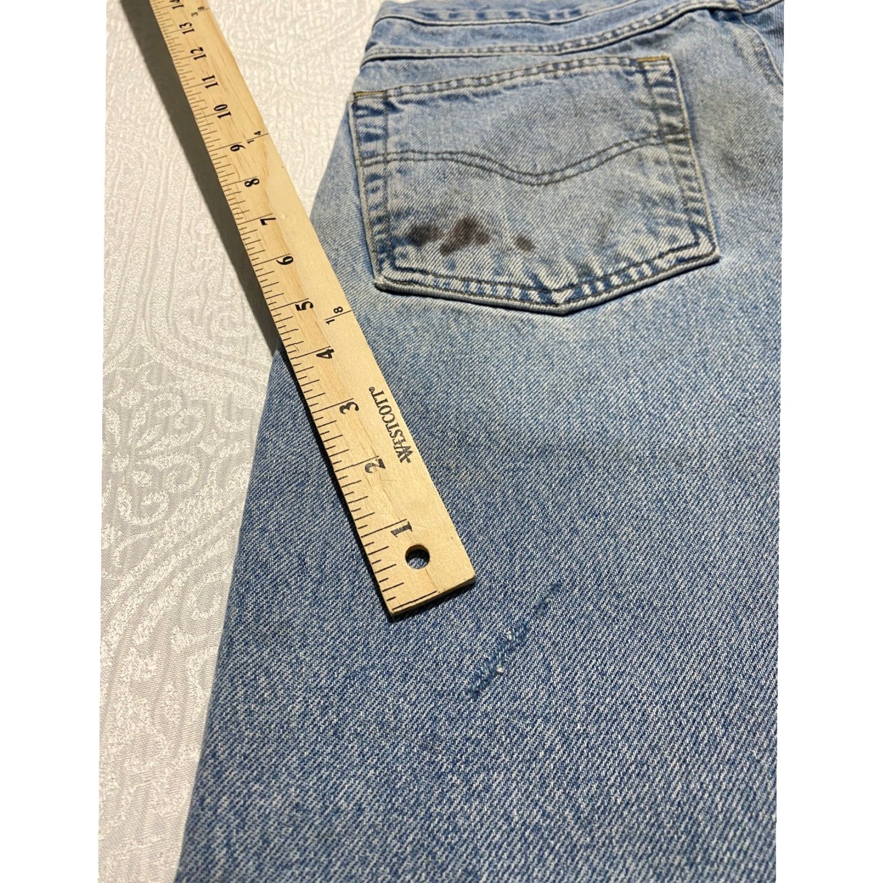 Carhartt Carhartt B18 STW Traditional Fit Jeans Mens 31x30 Distressed Straight Lifted by 5-Pocket Design Blue 31 Mens Denim Distressed Jeans Size US 31 - 6 Thumbnail