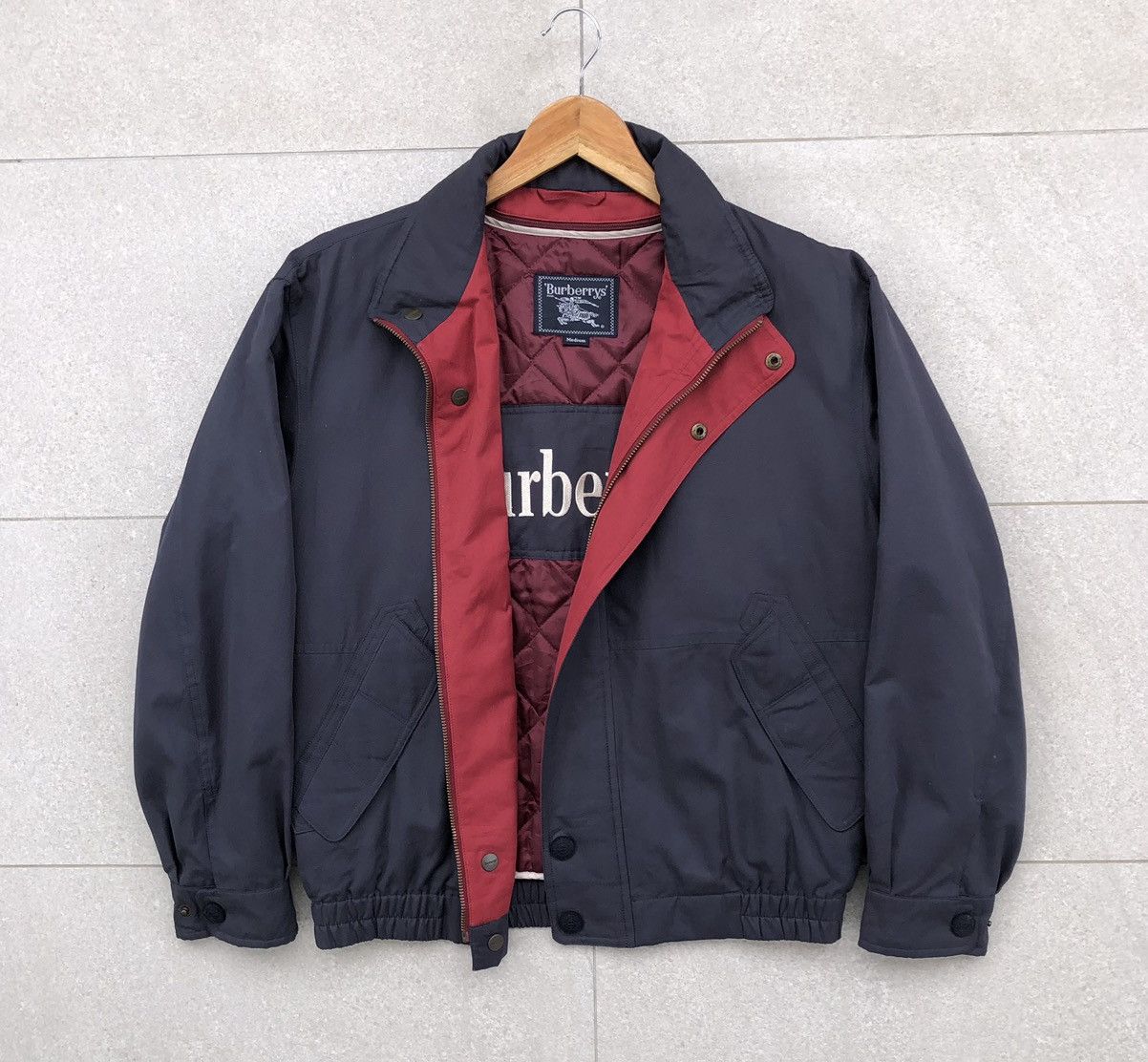Burberry Vintage Burberrys Prorsum Lined Big Logo Bomber Jacket Size US M / EU 48-50 / 2 - 6 Thumbnail