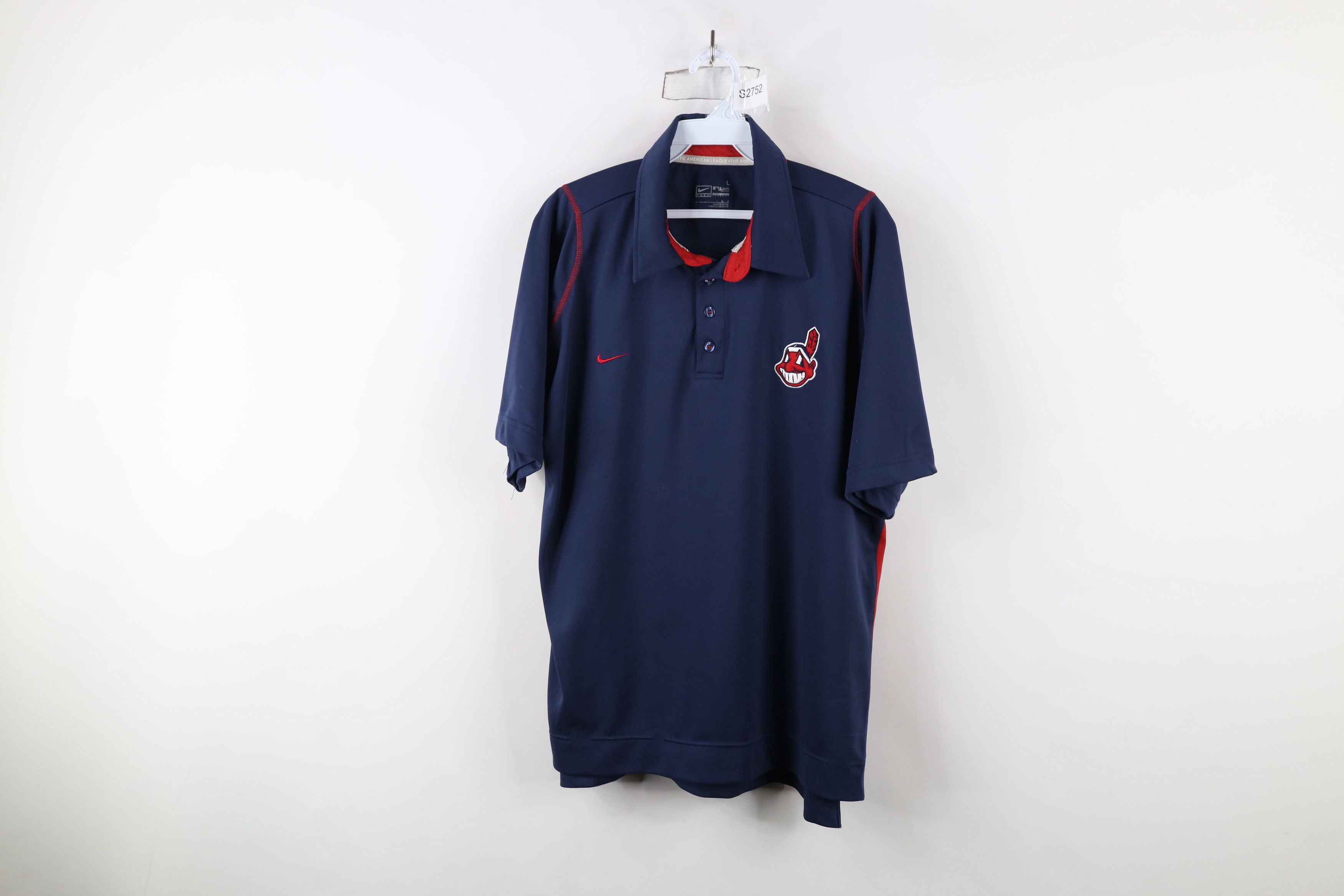 Nike × Vintage Vintage Y2K Nike Chief Wahoo Cleveland Indians Baseball Polo Size US L / EU 52-54 / 3 - 1 Thumbnail