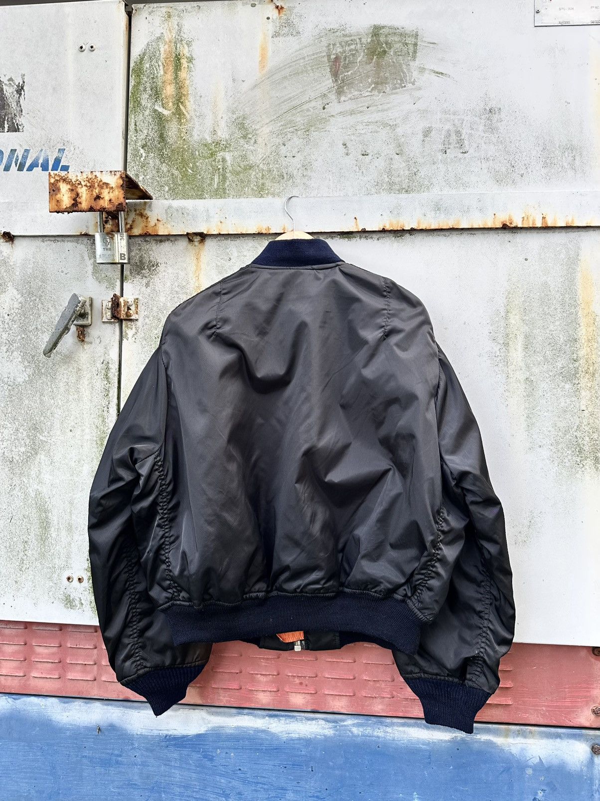 Vintage 🪖Vintage Sun Faded MA-1 Man Intermediate Bomber Jacket Size US L / EU 52-54 / 3 - 7 Thumbnail
