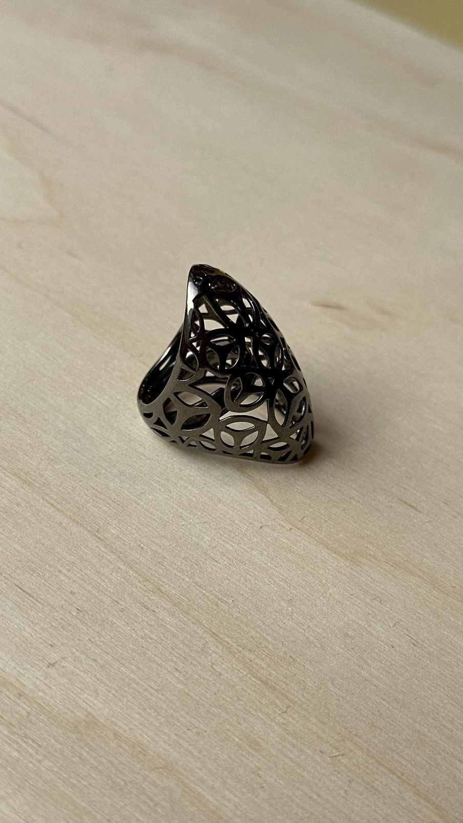 Other Di Modolo Sahara Ring - Pleated Black Rhodium & Silver Sz 7 Size ONE SIZE - 2 Thumbnail