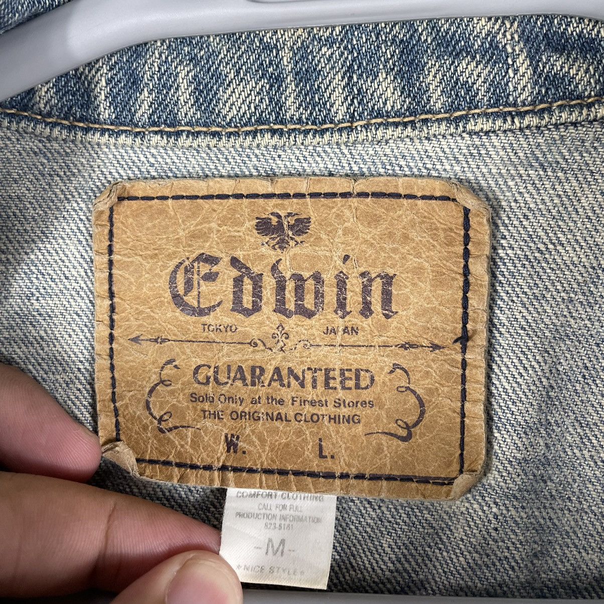 Designer × Edwin × Vintage 🔥Trash🔥Vintage Edwin 5464 Stone Washed Trucker Denim Jacket Size US M / EU 48-50 / 2 - 14 Thumbnail
