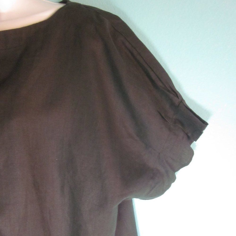 Japan Rags Studio Clip Womens Black Linen Top Size L Japan Brand Size L / US 10 / IT 46 - 4 Thumbnail