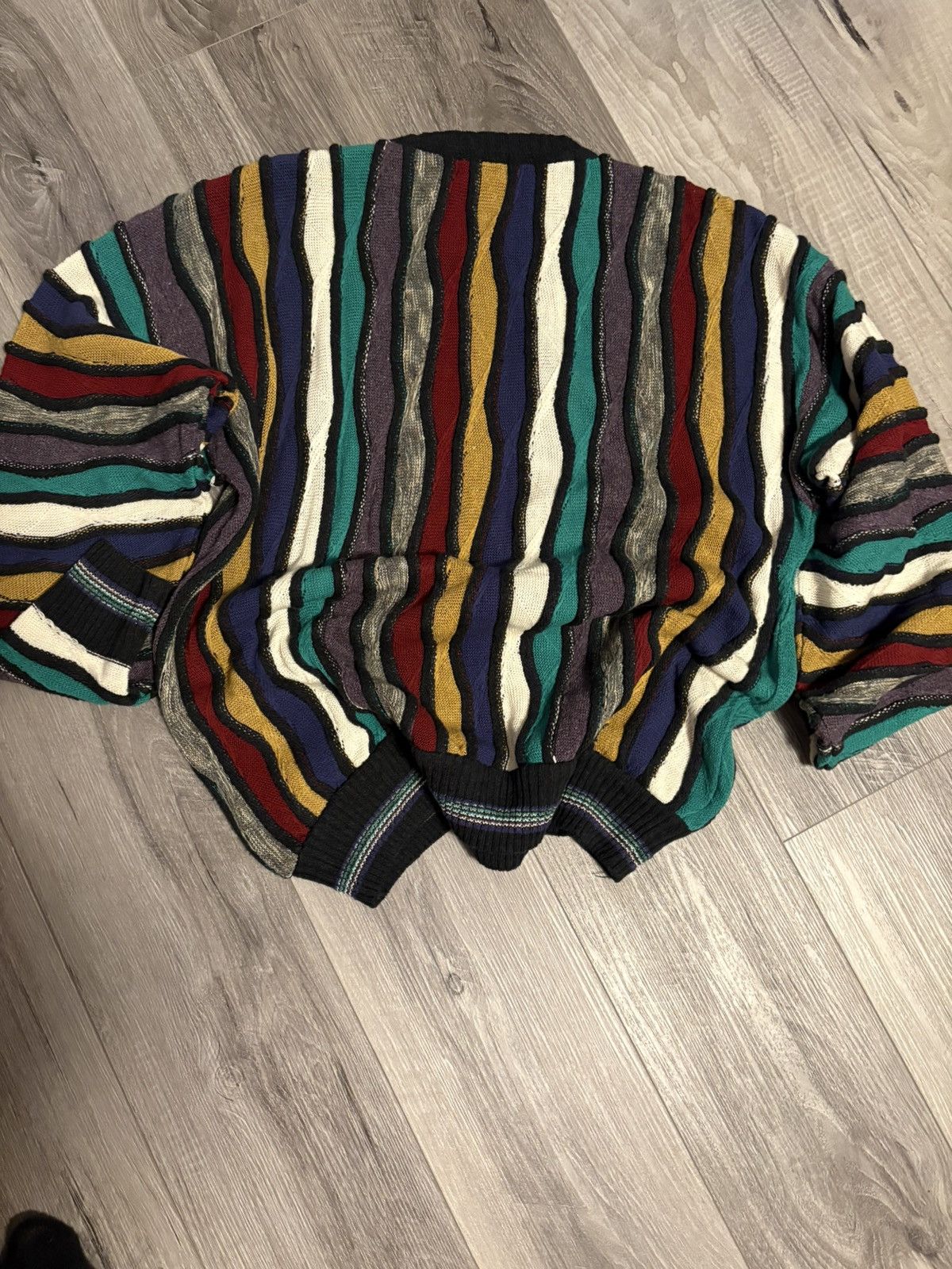 Alfani Crazy Multicolour 90s Coogi-Esque 3D Knit Alfani Sweater Size US M / EU 48-50 / 2 - 3 Thumbnail