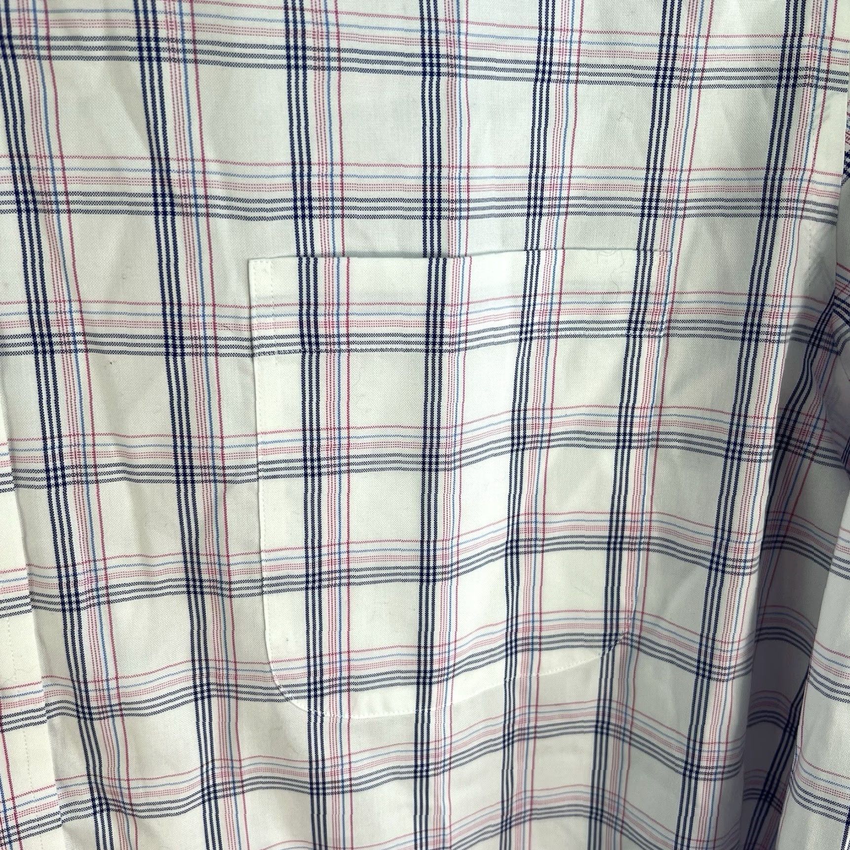 Lands' End Lands' End Button-Up Shirt Men XL Blue Red White Check Long Sleeve Casual Travel Workwear Regular Size US XL / EU 56 / 4 - 5 Thumbnail