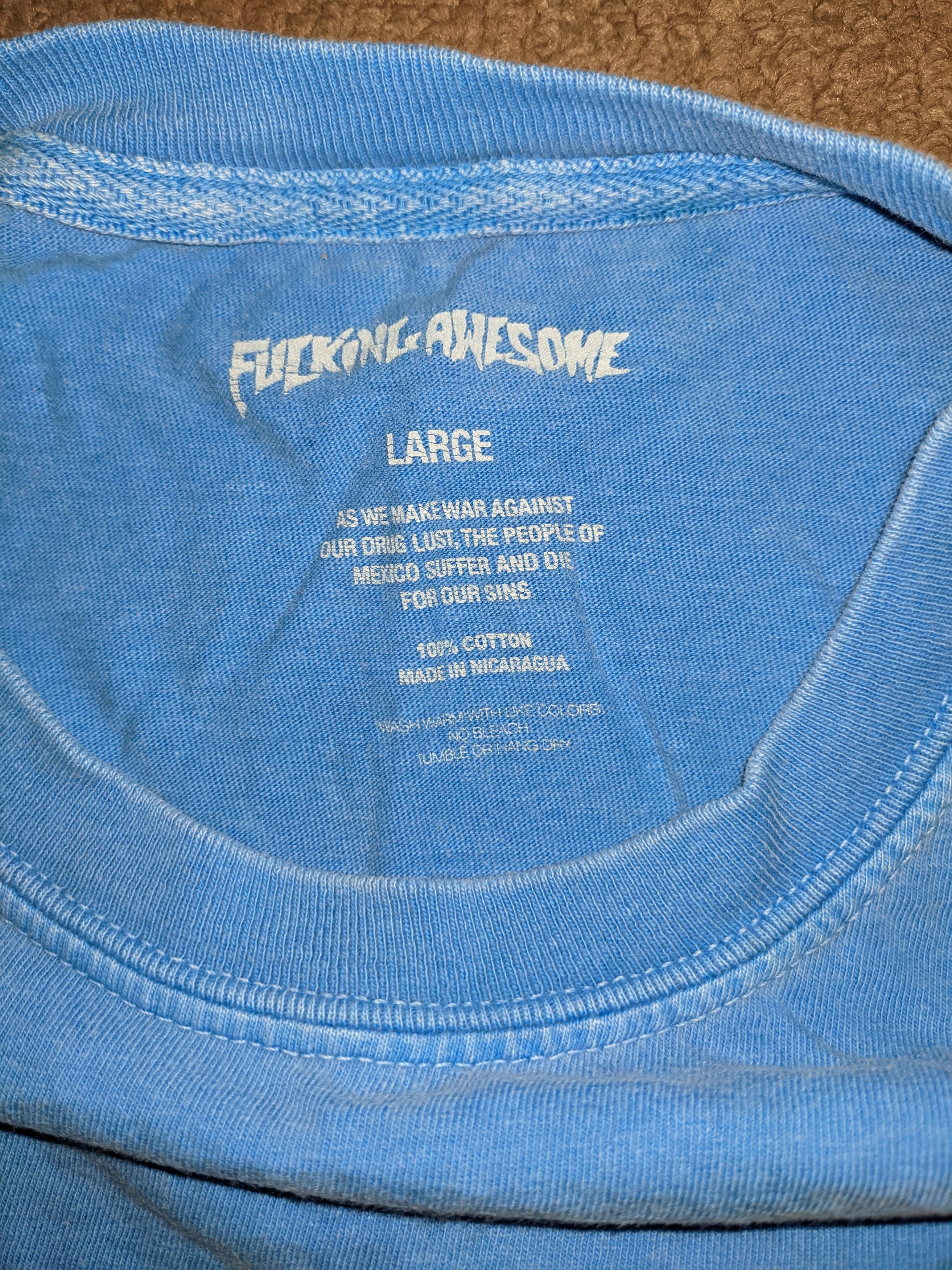 Fucking Awesome Blue FA Shirt Size US L / EU 52-54 / 3 - 6 Thumbnail