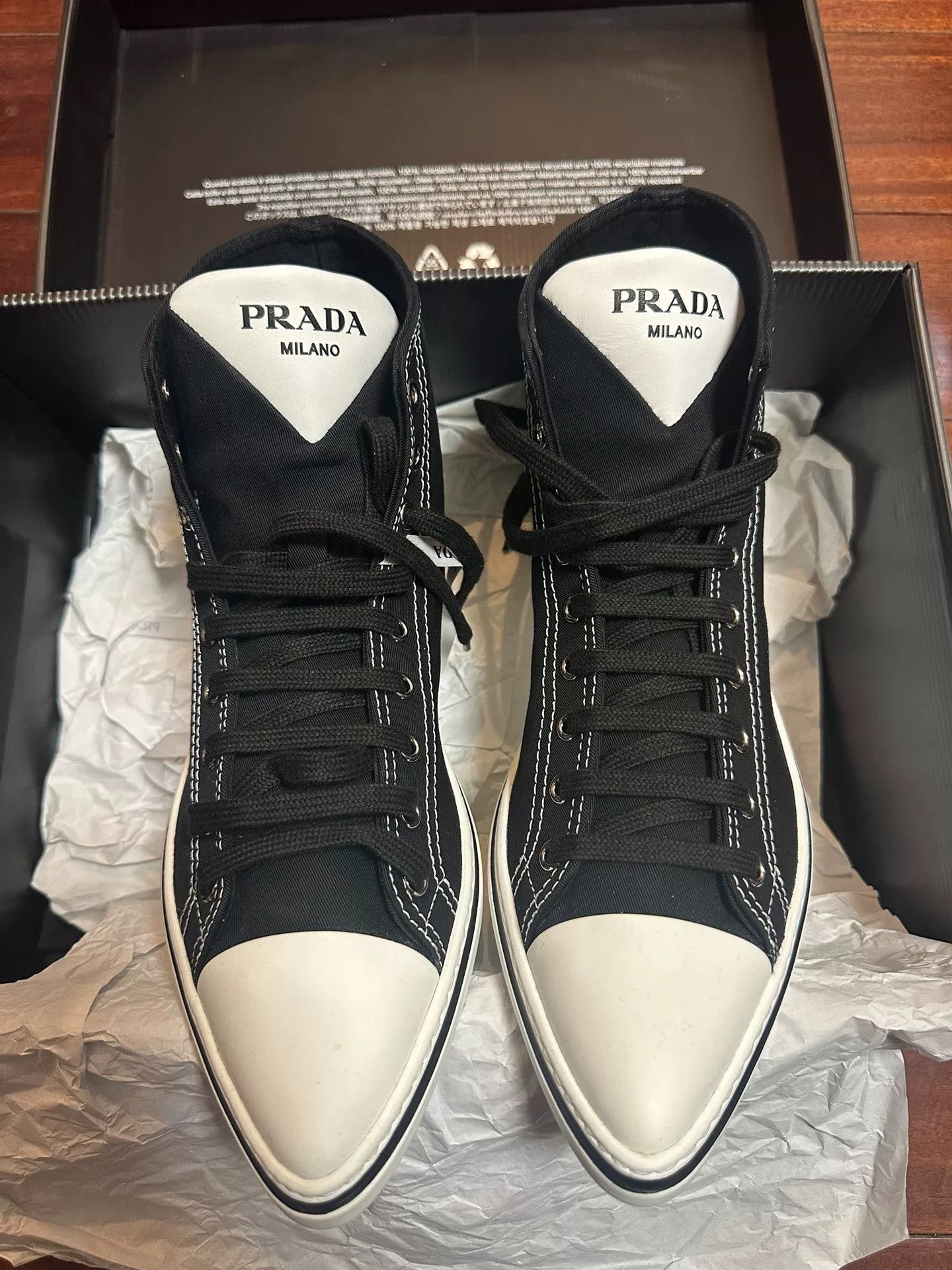 Prada Prada High-Top Athletic Casual Shoes Size US 7.5 / EU 40-41 - 1 Thumbnail