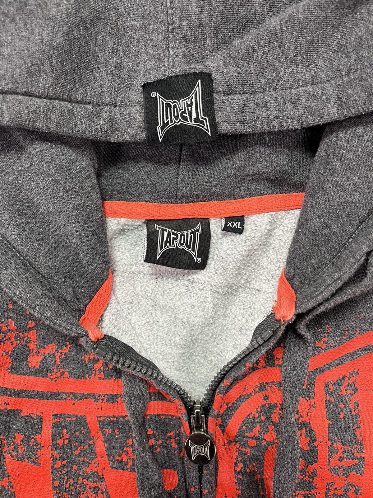 Tapout Tapout Big Splash Logo Grey Zip Hoodie XXL XL Affliction Size US XXL / EU 58 / 5 - 8 Thumbnail