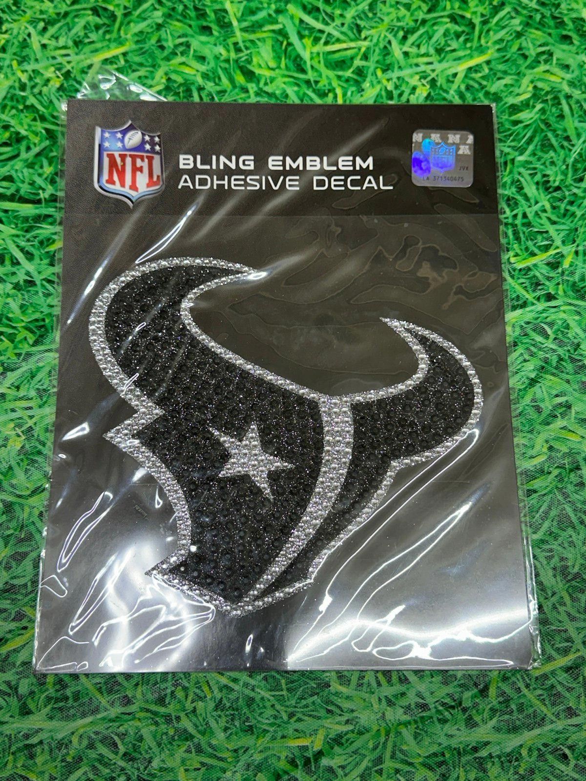 NFL Houston Texans Auto Emblem [NEW] NFL Glitter Decal Sticker Size ONE SIZE - 1 Thumbnail