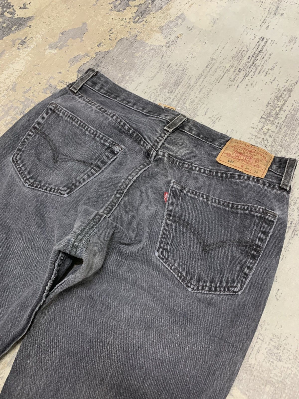 Size 30x35 Vintage Levis 501 Repaired Denim Loose Jeans