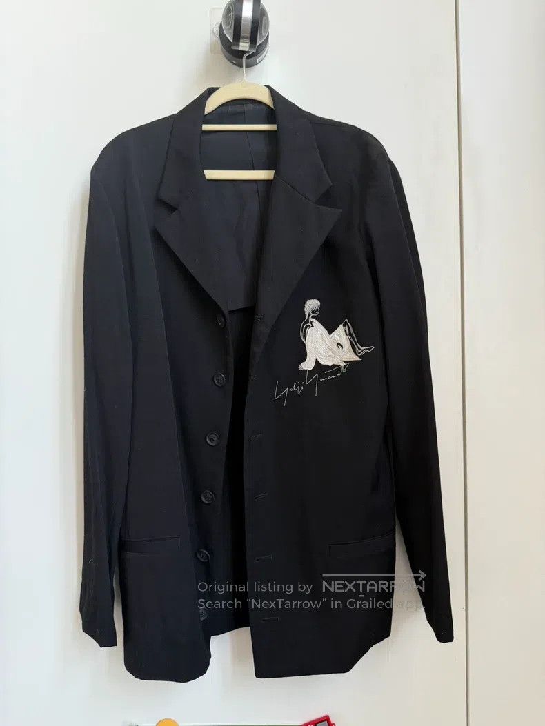 Yohji Yamamoto Yohji Yamamoto 02 SS replica actress embroidered suit jack Size US M / EU 48-50 / 2 - 2 Thumbnail