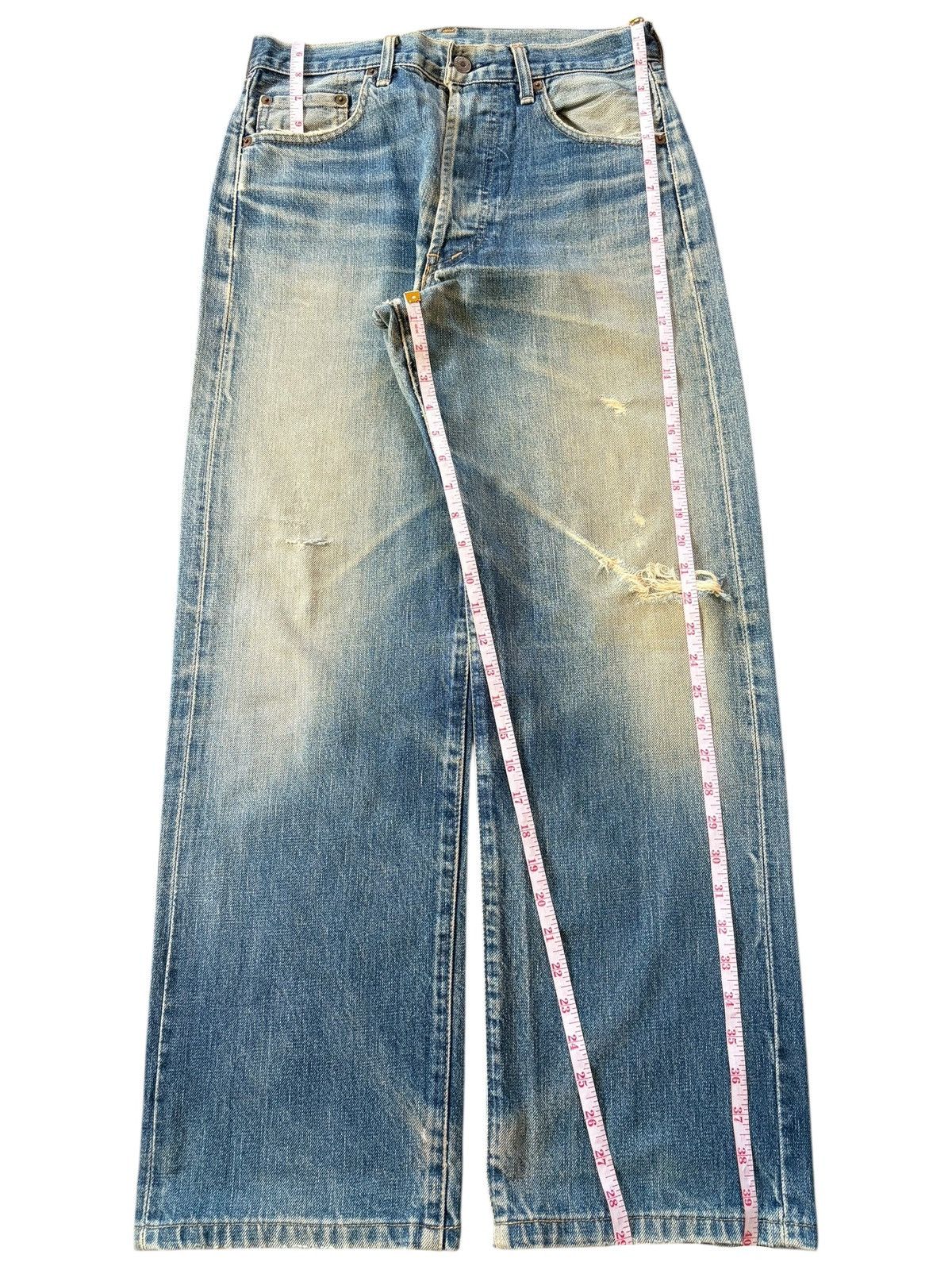 Levi's Vintage 90s Levis 503B Big E Selvedge Mud Wash Distress Jean Size US 30 / EU 46 - 7 Thumbnail