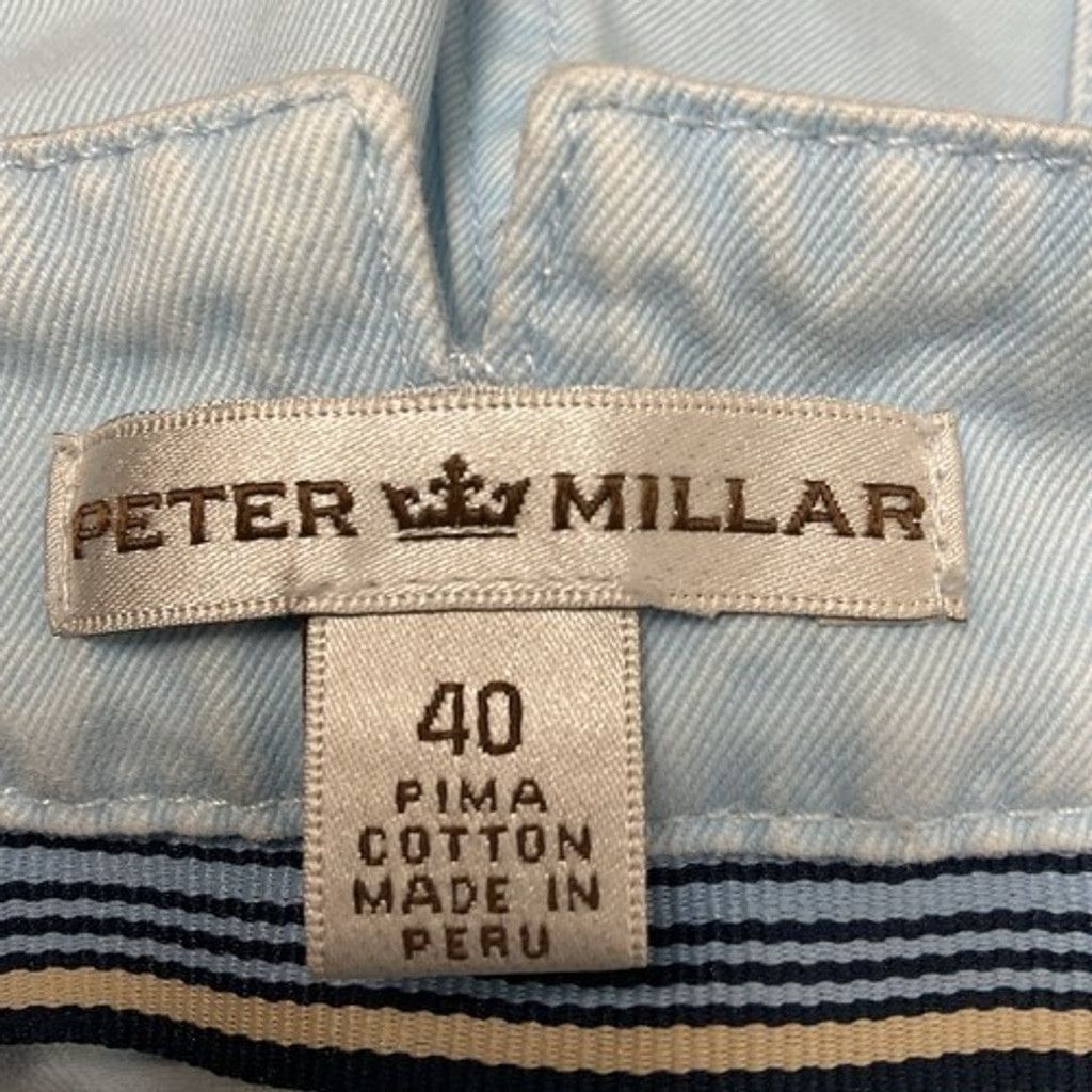 Peter Millar Peter Millar Blue Cotton Golf Chino Straight Pants Men 40x33 Size US 40 / EU 56 - 2 Thumbnail