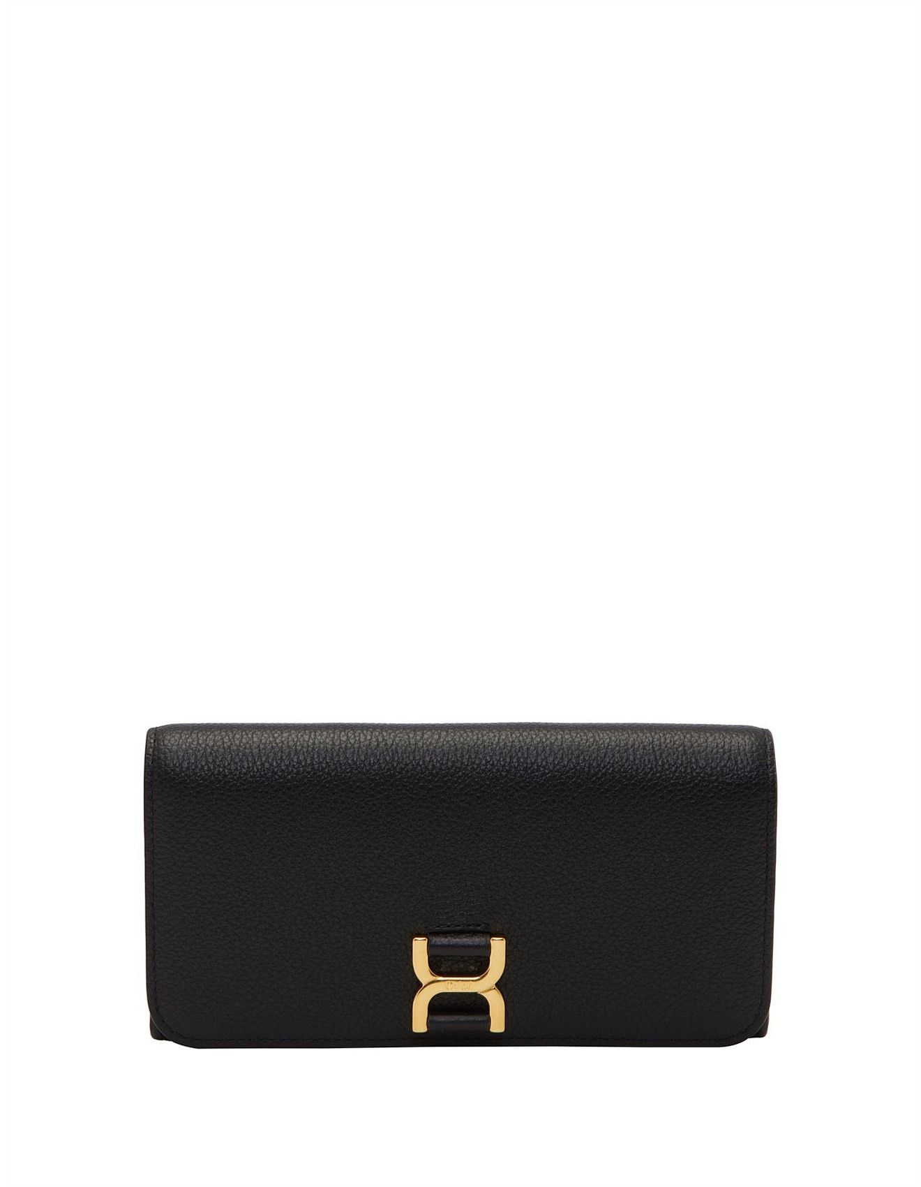 Chloe oc11z0625 Size: OS / Marcie Buckle Long Wallet in Black Size ONE SIZE - 1 Thumbnail