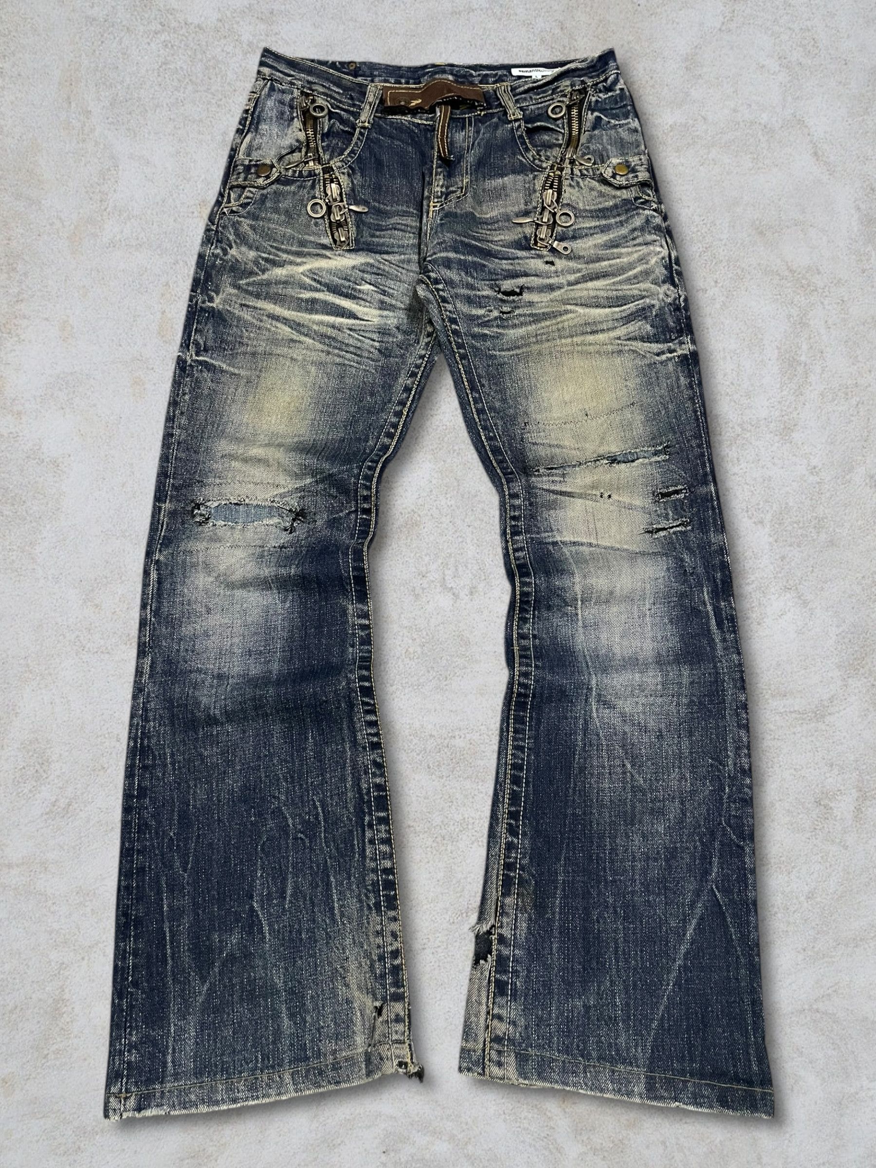 semanticdesign Semanticdesign Crazy Zip Bondage Style Bootcut Ripped Jeans Size US 32 / EU 48 - 7 Thumbnail