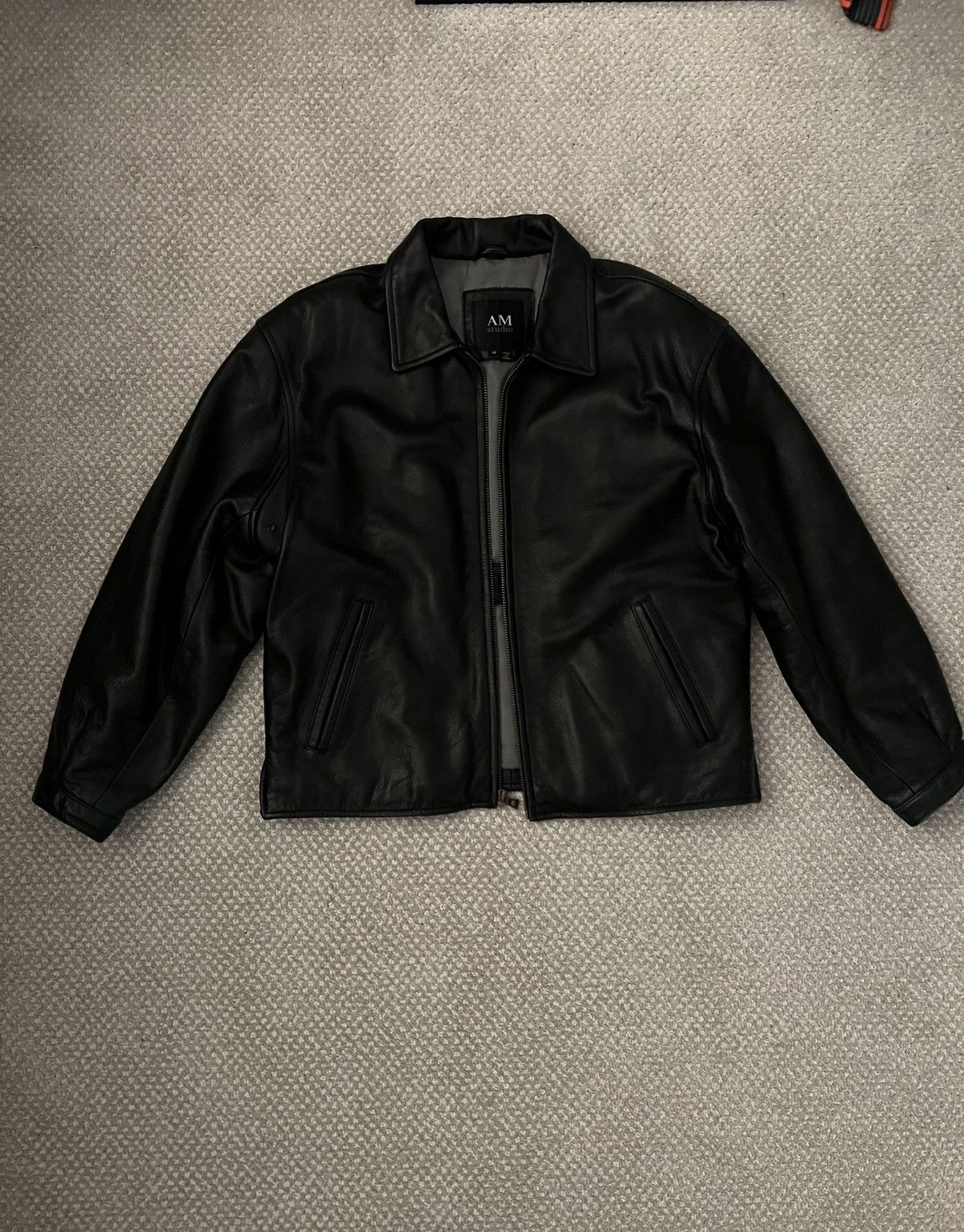 Vintage AM Studios Leather Jacket Size US M / EU 48-50 / 2 - 1 Thumbnail