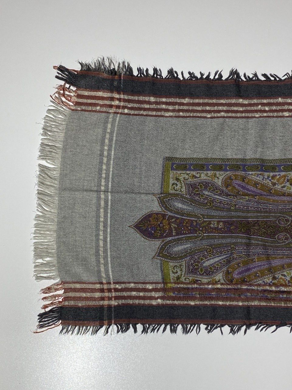 Etro Etro Milano Paisley Scarf Wool Cashmere Silk Size ONE SIZE - 2 Thumbnail