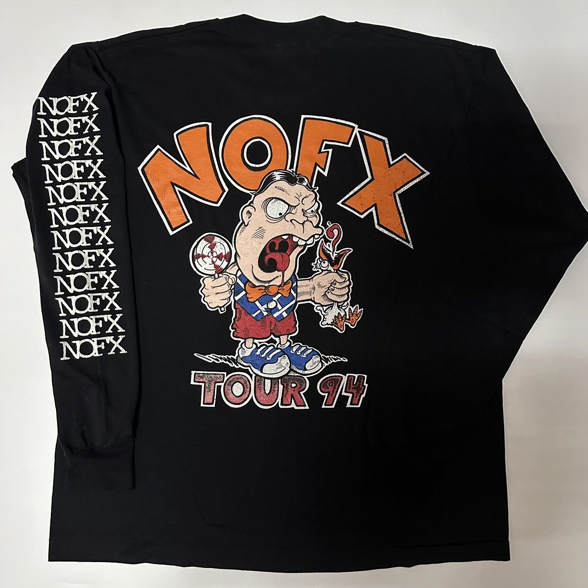 image of Band Tees x Rock Band Nofx Tour Vintage 90’S Long-Sleeve in Black, Men's (Size XL)