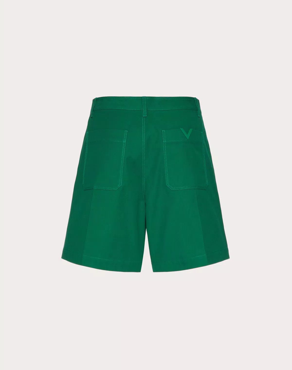 Valentino oc11z0725 Stretch Cotton Canvas Shorts in Basil Green Size US 32 / EU 48 - 2 Thumbnail
