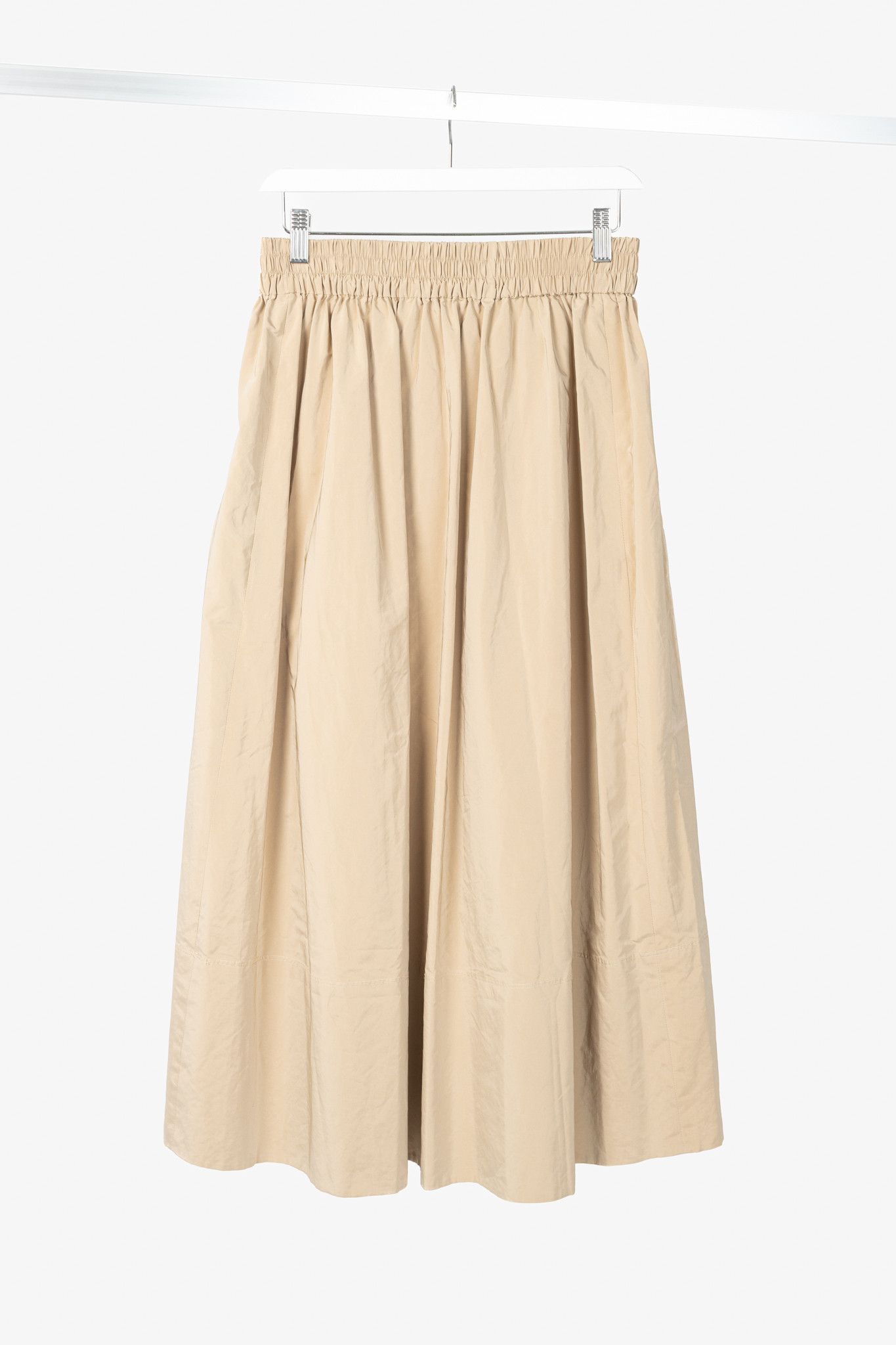 Tibi Tibi Tan Nylon Pull On Full Skirt Size 26" / US 2 / IT 38 - 2 Thumbnail