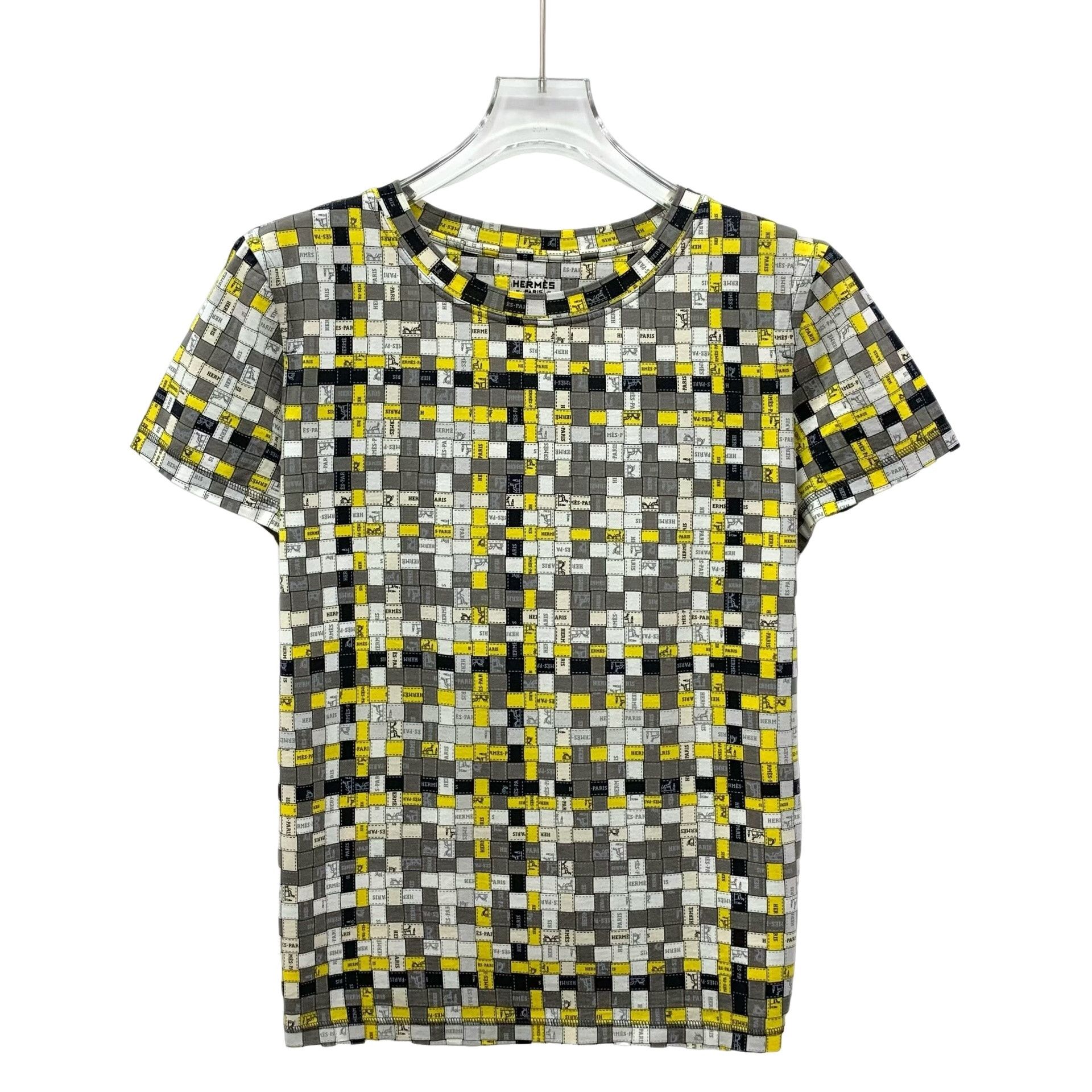 Hermes Hermes Logo Grid T-Shirt Size 40 Size M / US 6-8 / IT 42-44 - 1 Thumbnail