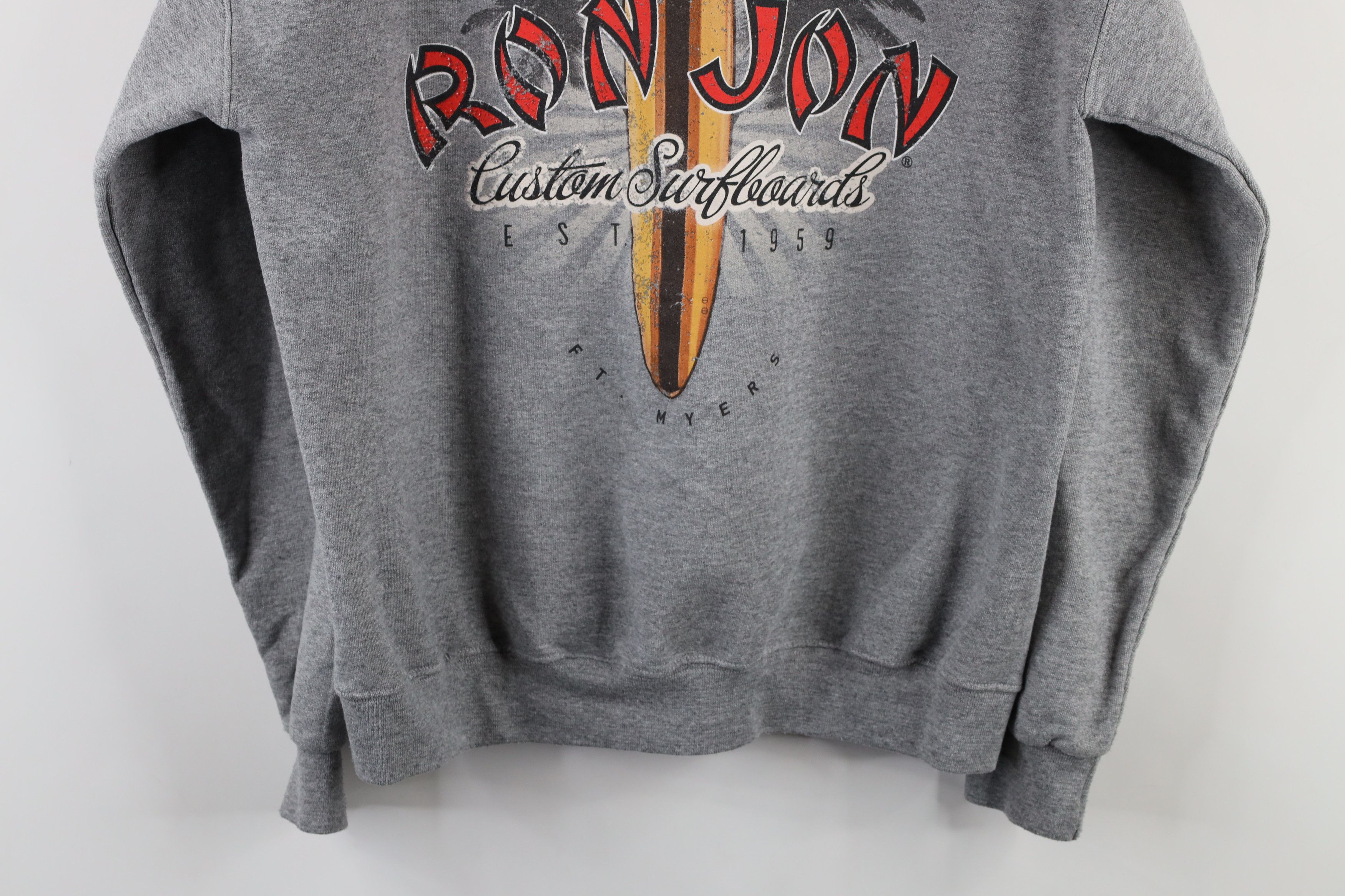 Vintage Vintage Ron Jon Surf Shop Surfing Hoodie Sweatshirt Gray Size US M / EU 48-50 / 2 - 14 Thumbnail