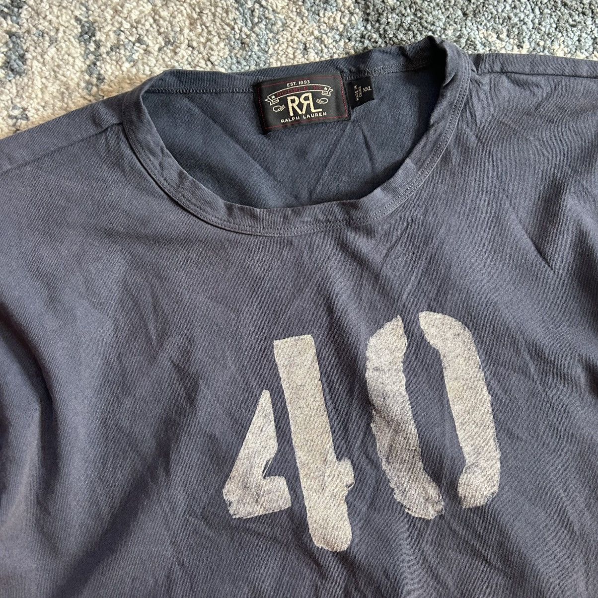 RRL Ralph Lauren iNDiGO 40s MOUNTED COLLAR SiNGLE STiTCH FOOTBALL CREWNECK Size US XXL / EU 58 / 5 - 15 Thumbnail