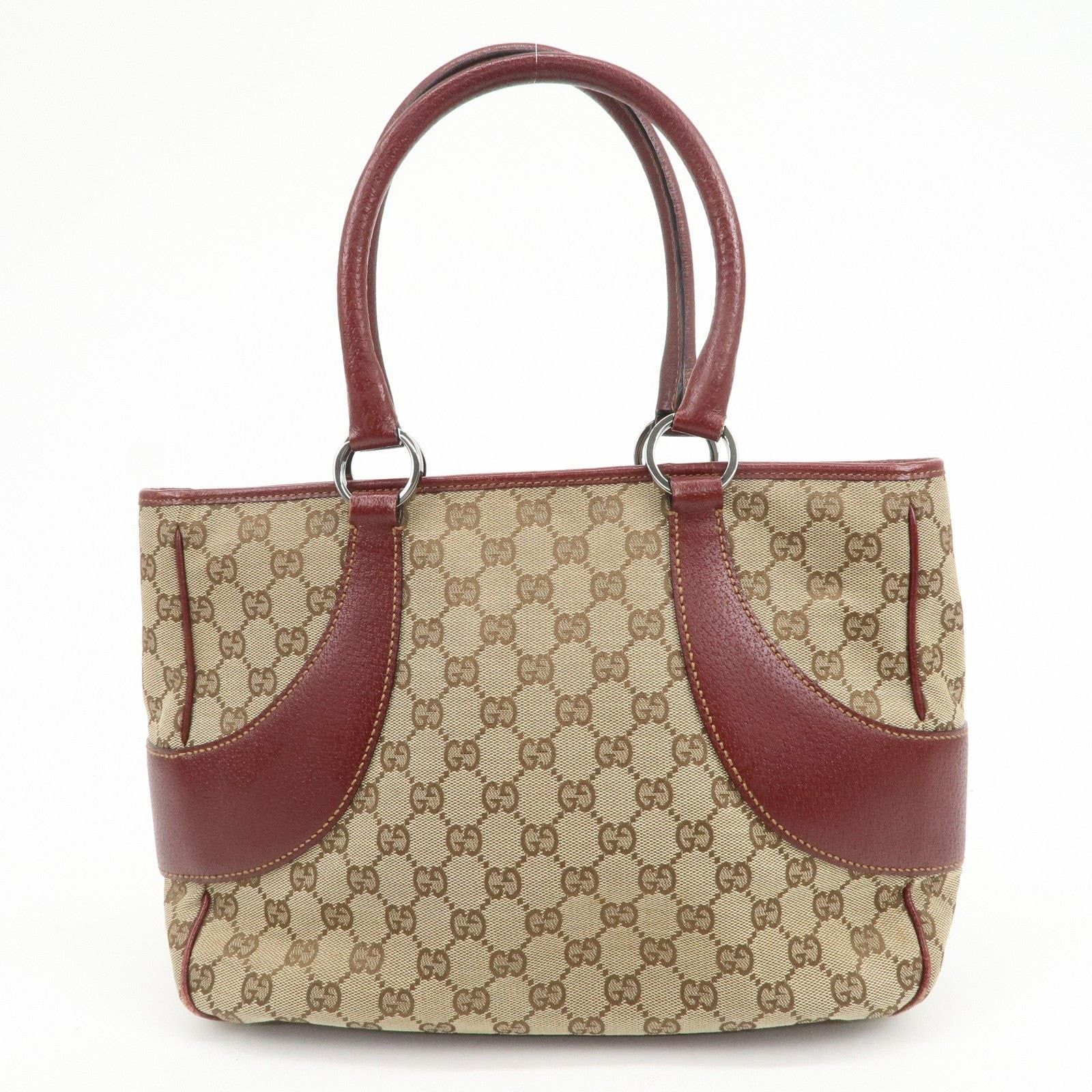 Gucci Gucci GG Monogram Canvas & Leather Tote Beige Size ONE SIZE - 2 Thumbnail