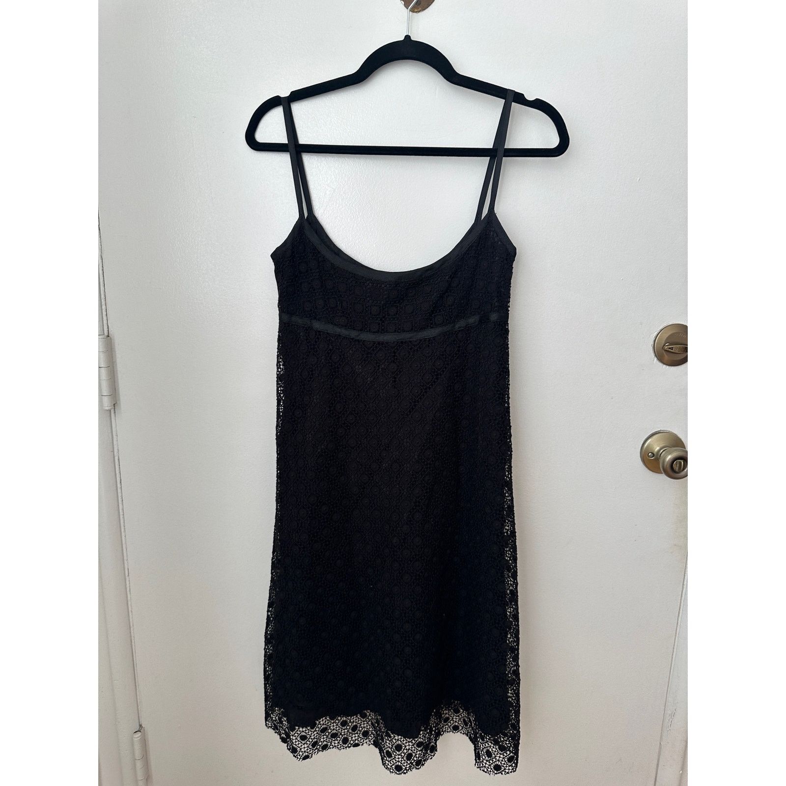 image of Marc Jacobs Redux Grunge Collection Black Eyelet Dress, Women's (Size Small)