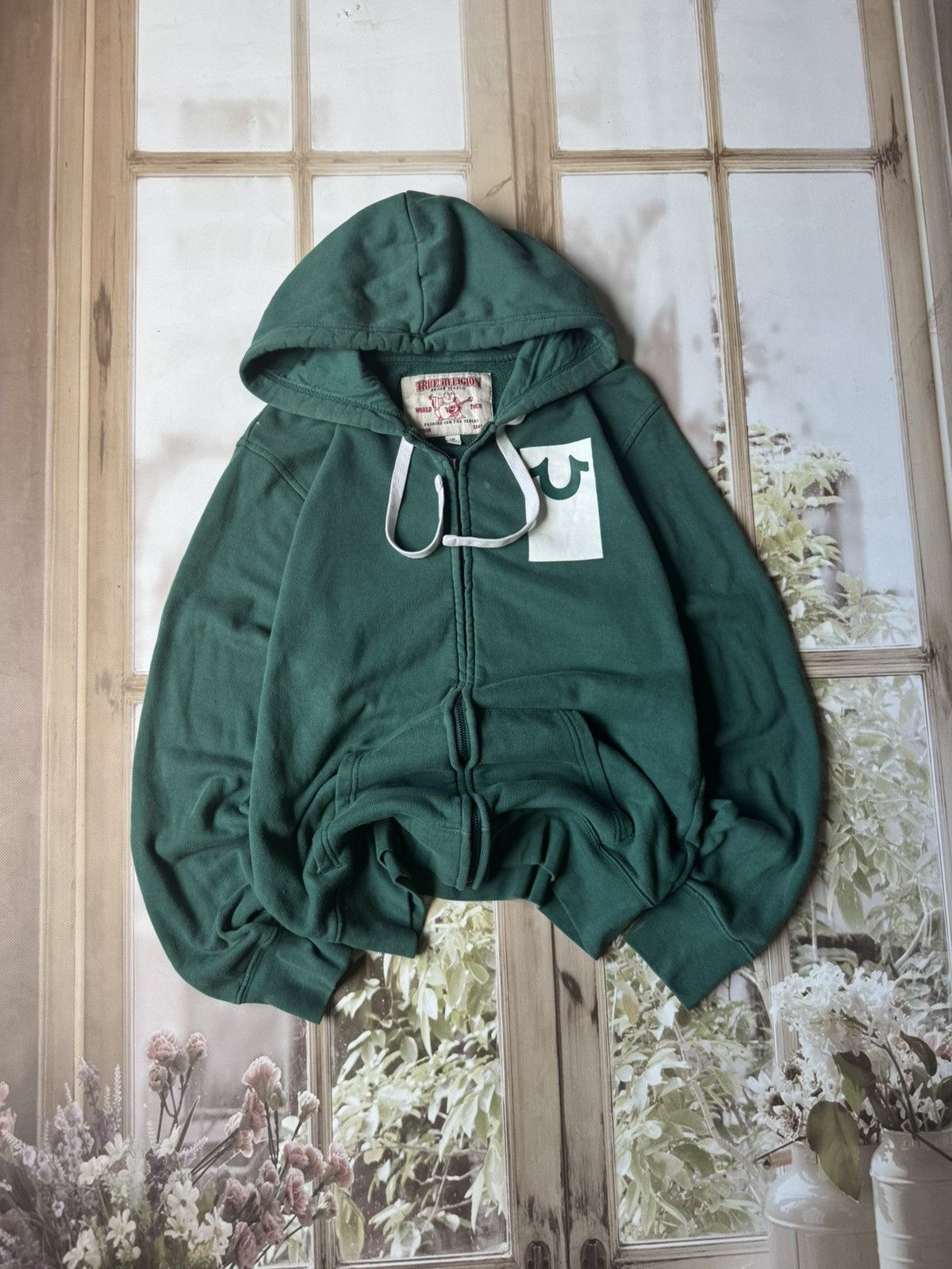 True Religion True Religion Double-Zip Boxy Hoodie - Forest Green Size US L / EU 52-54 / 3 - 1 Thumbnail