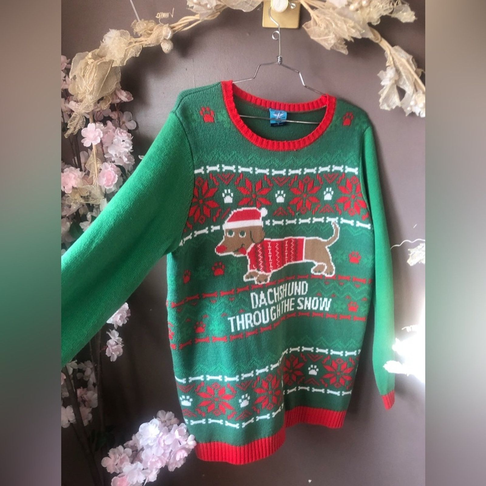 Poler Norther pole Christmas sweater Dachshund through the Size XL / US 12-14 / IT 48-50 - 2 Thumbnail