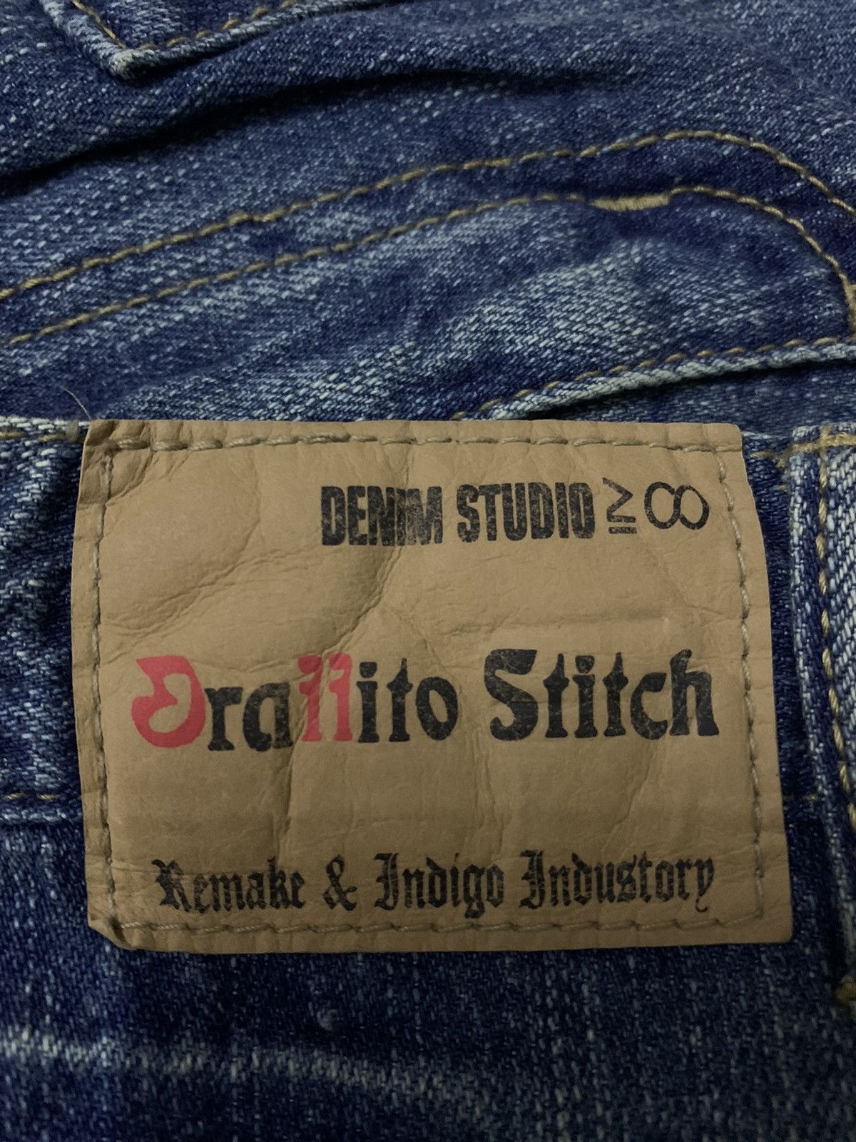 Hysteric Glamour 💥Japanese designer Graffito Stitch Patch Pocket Denim Size US 30 / EU 46 - 7 Thumbnail