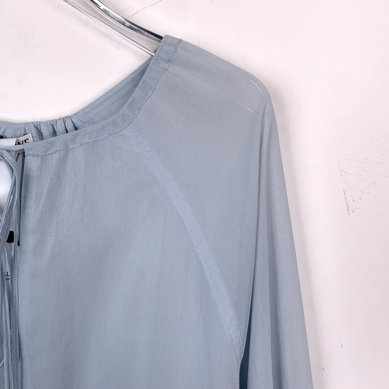 Loewe Loewe Bohemian-Style Round-Neck Blue Long-Sleeve Dress Size XXS / US 00 / IT 34 - 3 Thumbnail