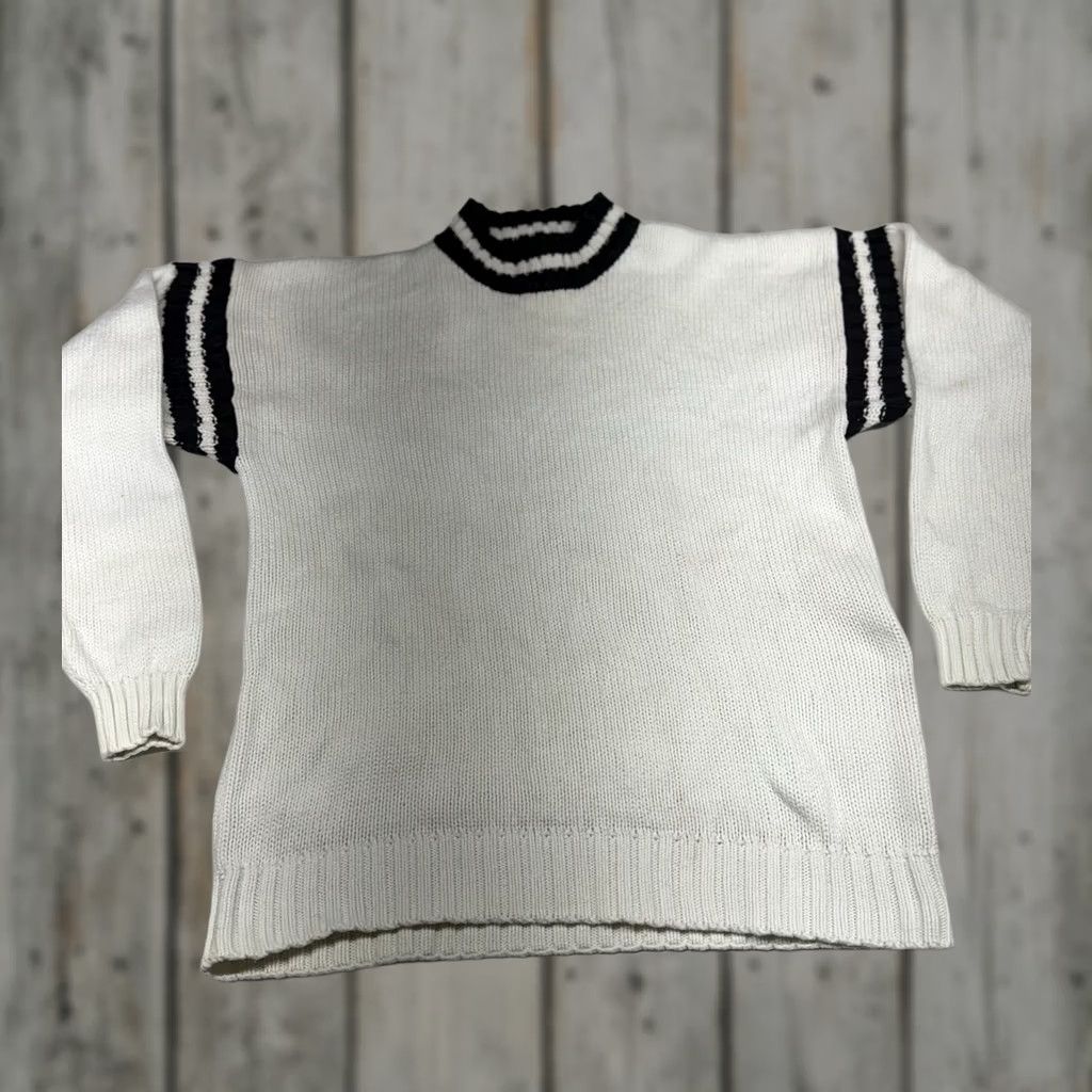 Gap VINTAGE Gap Boxy Chunky Ribbed Knit Fisherman Crewneck Sweater White Size S Mens Size US S / EU 44-46 / 1 - 1 Thumbnail