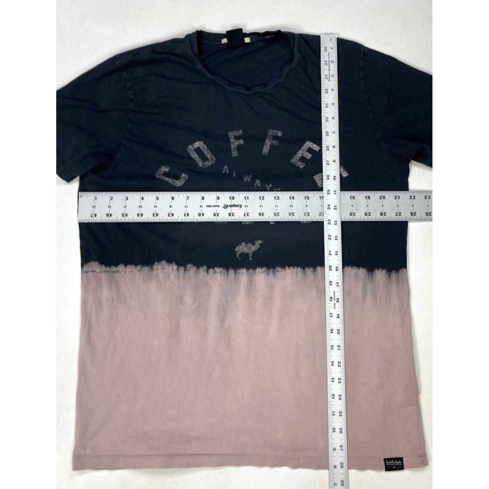 Scotch & Soda SCOTCH & SODA Coffee Always Helps Graphic T-shirt Men Large Colorblock Short Sleeve Crew Neck Multicolor Cotton Logo All Seasons Regular Size US M / EU 48-50 / 2 - 7 Thumbnail
