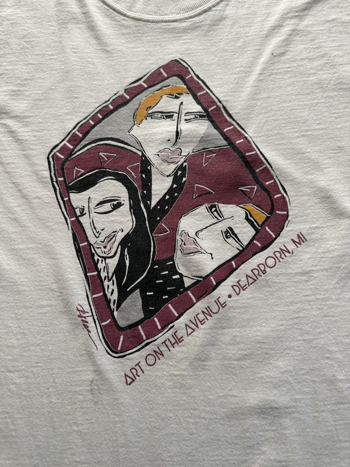Vintage Vintage 90s Art on the Avenue Avant Garde Graphic Tee Size US L / EU 52-54 / 3 - 3 Thumbnail