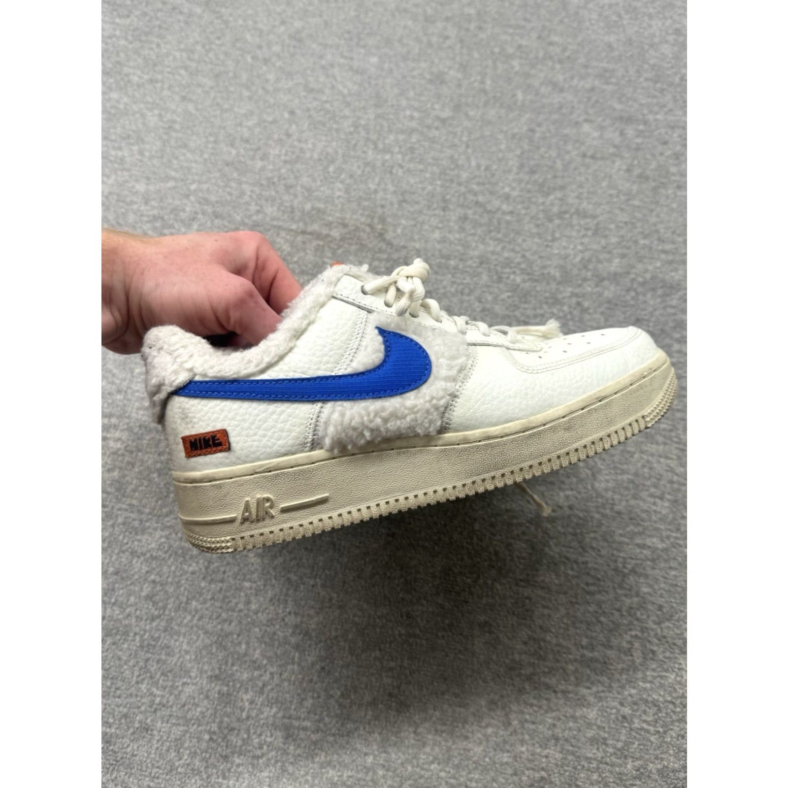Nike Nike Air Force 1 '07 Sherpa Fleece Sail Racer Blue DO6680-100 Size 7.5 Women Sneakers Size S / US 4 / IT 40 - 2 Thumbnail