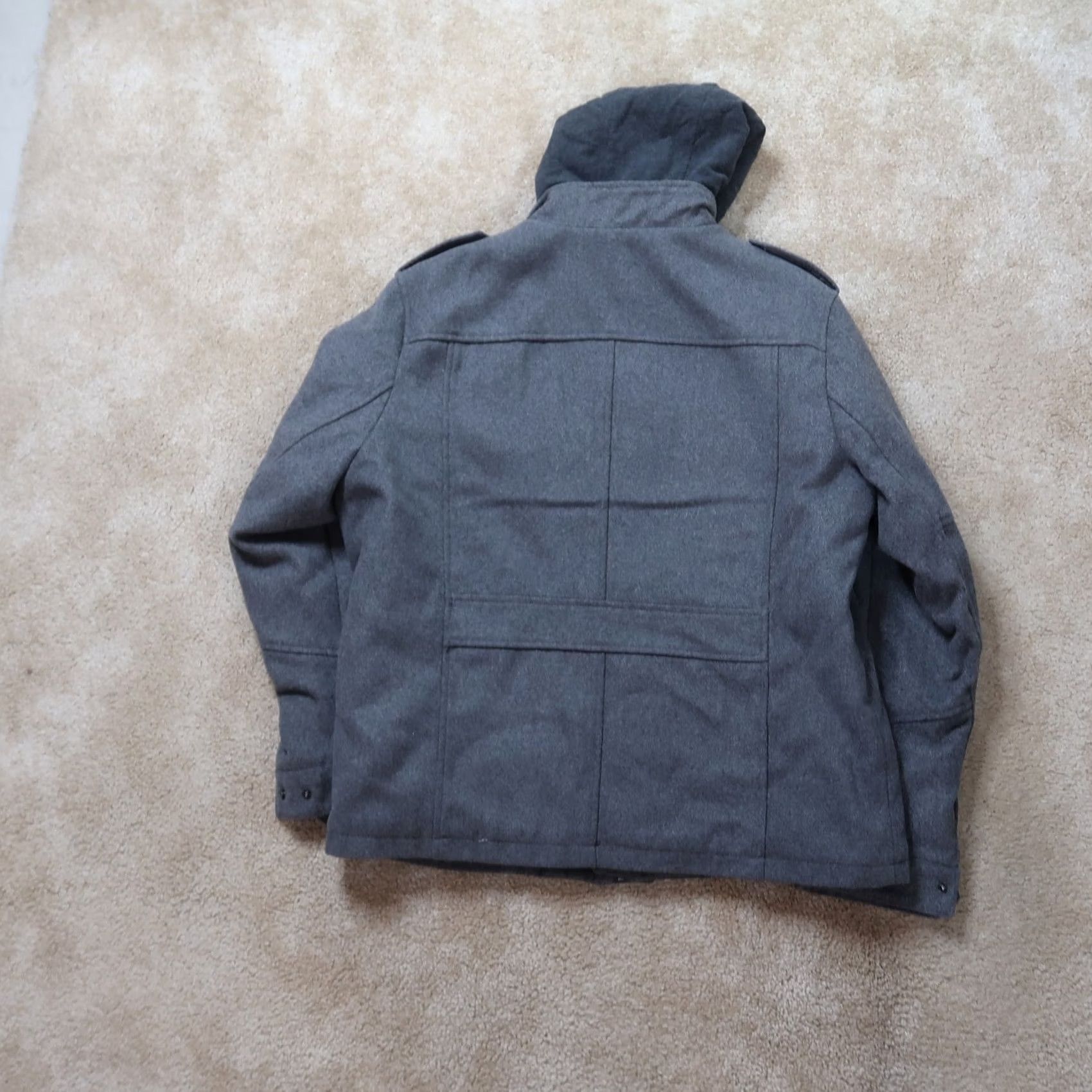Levi's VINTAGE Levi's Full Zip pea coat Men's Large Gray hooded Jacket insualted Size US L / EU 52-54 / 3 - 6 Thumbnail