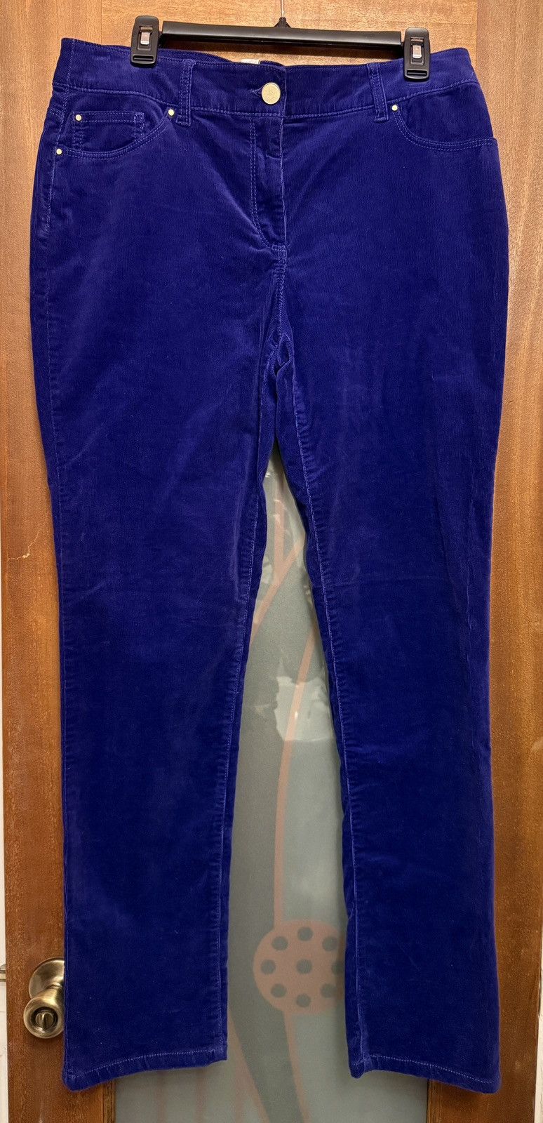 Chicos Chico’s Dark Purple Rapture Ultimate Slim Regular Corduroy Size 30" / US 8 / IT 44 - 1 Thumbnail