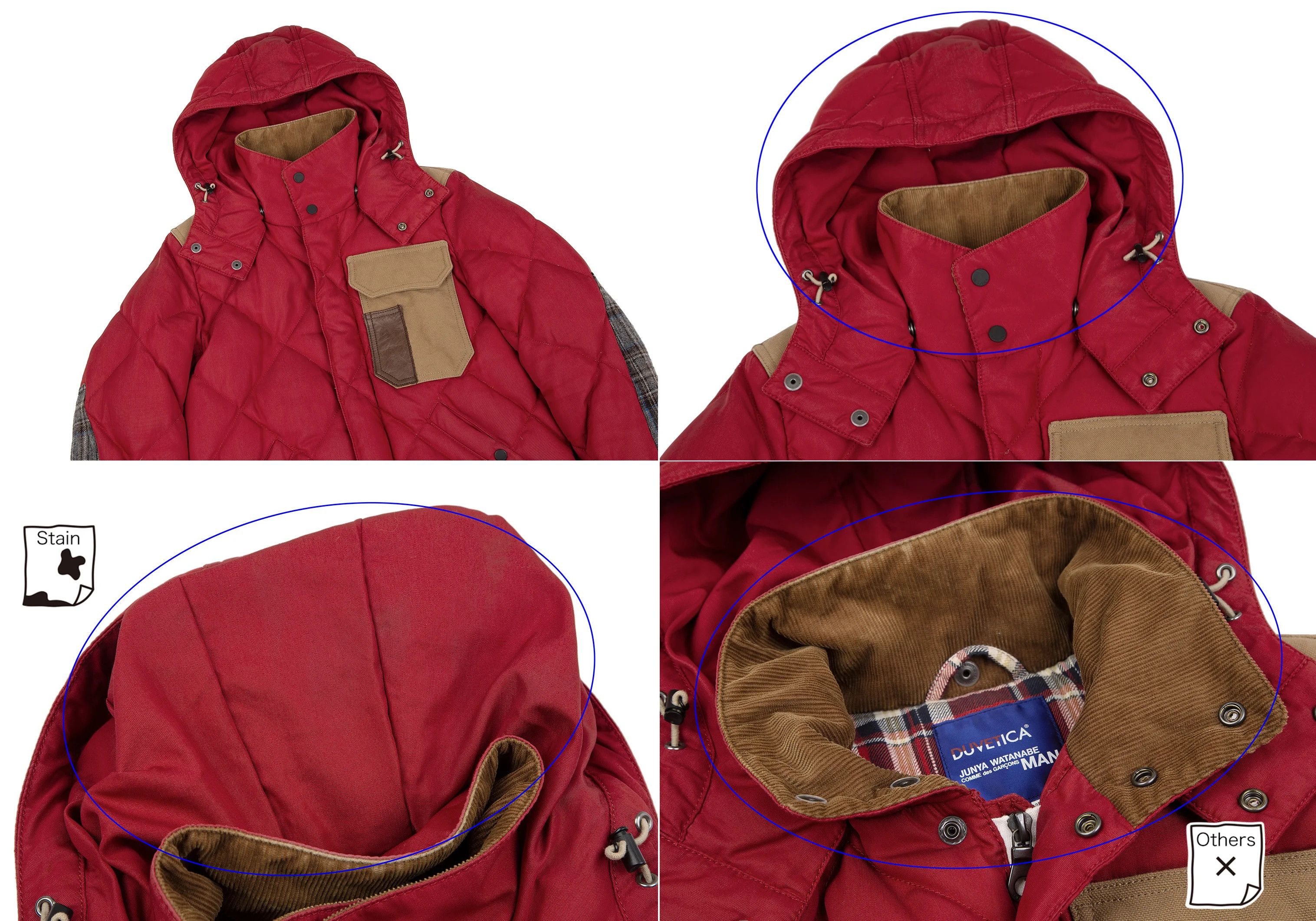 Junya Watanabe Patch Design Down Jacket in Red, Size XS Size US XS / EU 42 / 0 - 2 Thumbnail