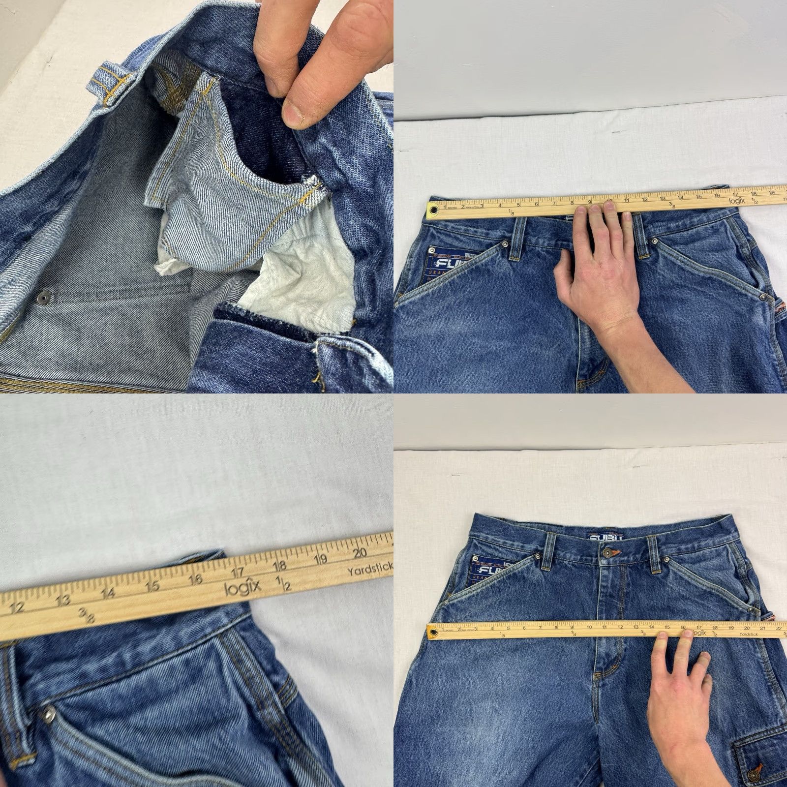 Fubu VINTAGE FUBU Jeans Cargo Baggy 36x34 Adult Blue 90s Y2K Grunge Hip Hop Hipster Wide-Leg Mens Size US 36 / EU 52 - 8 Thumbnail