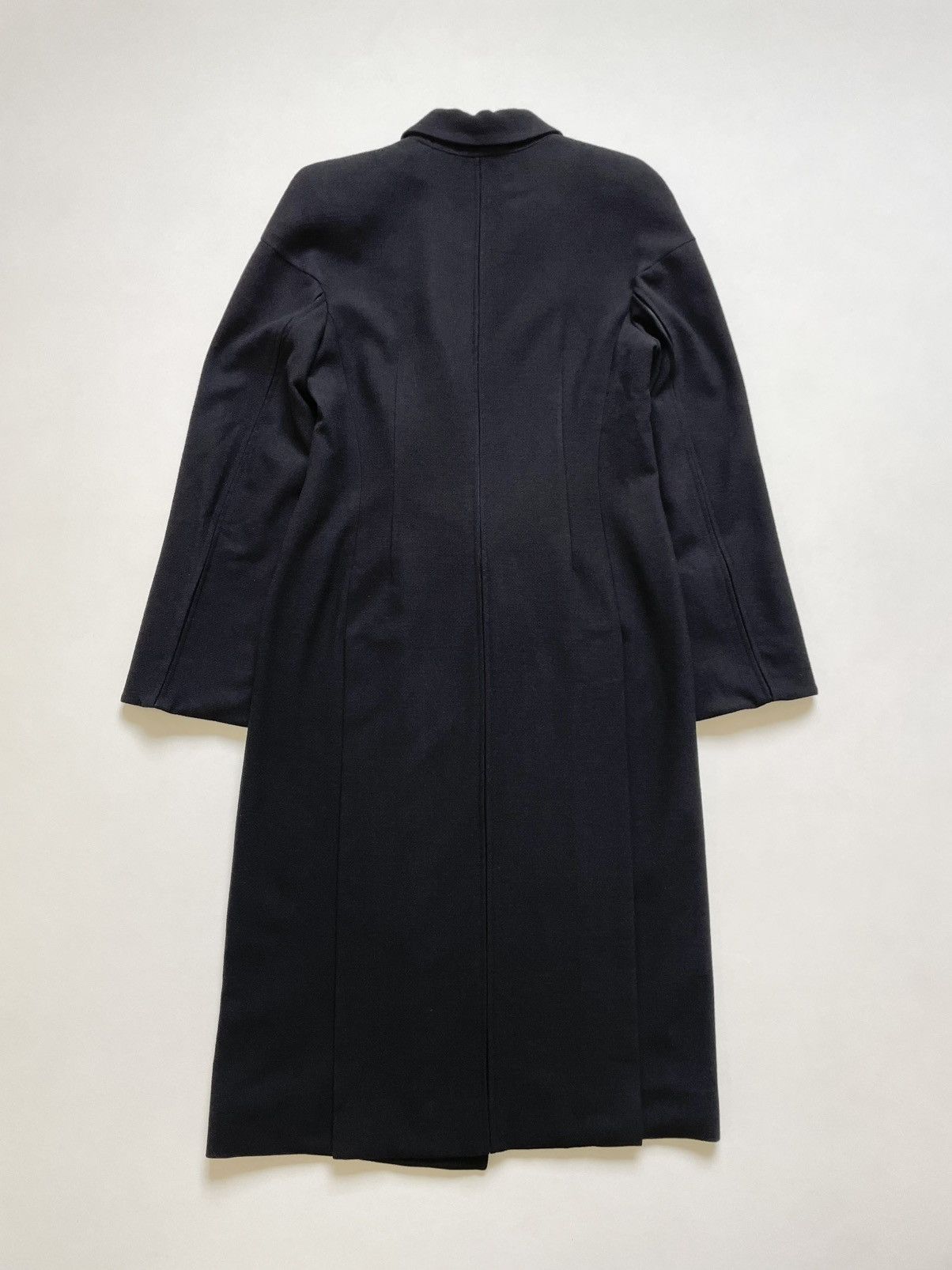 Ann Demeulemeester Black Brushed Wool Seam Panels Overcoat Size S / US 4 / IT 40 - 15 Thumbnail