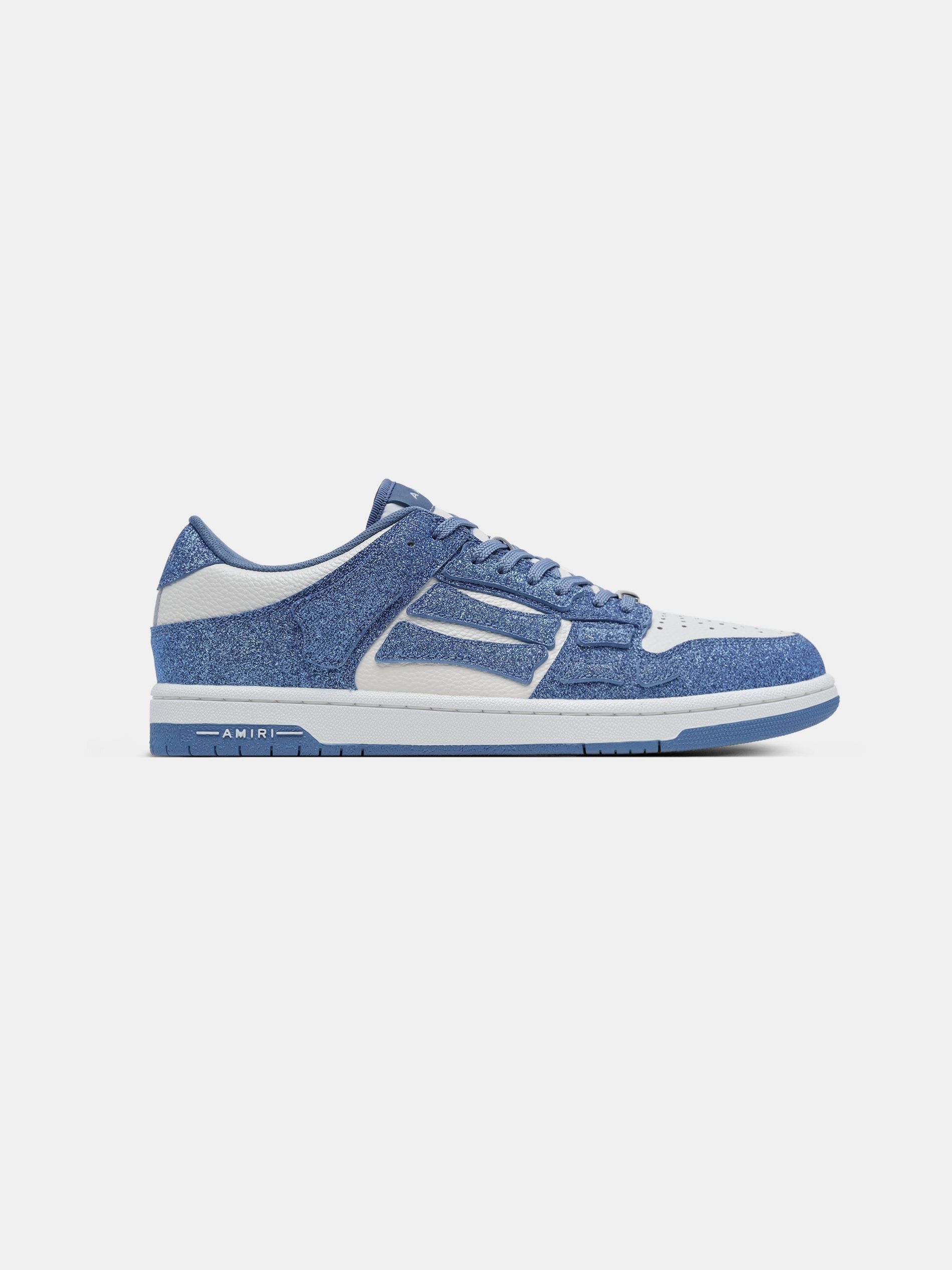 Amiri oc11z0525 Shimmer Skelton Low-Top Sneakers in Blue/White Size US 11 / EU 44 - 1 Thumbnail