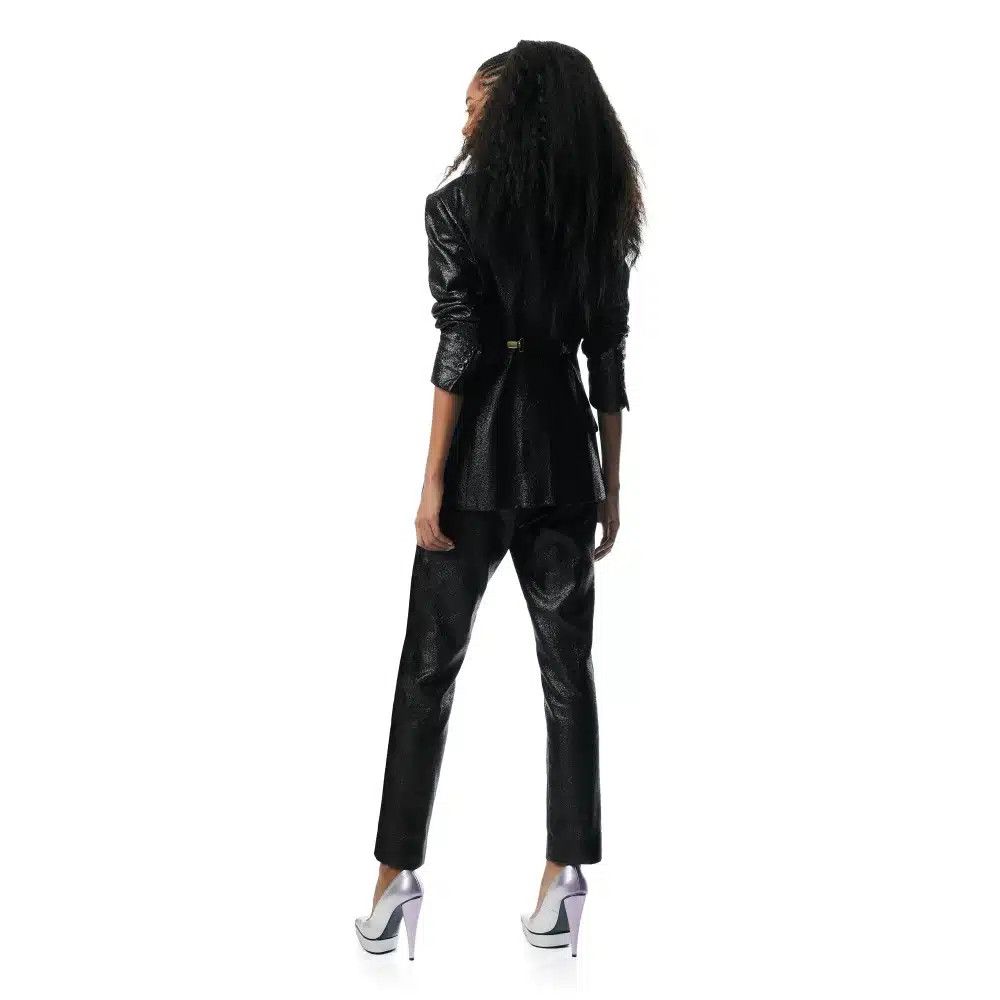Tom Ford o1loc1c0625 GI2945 Iridescent Sable Tailored Jacket in Black Size S / US 4 / IT 40 - 3 Thumbnail