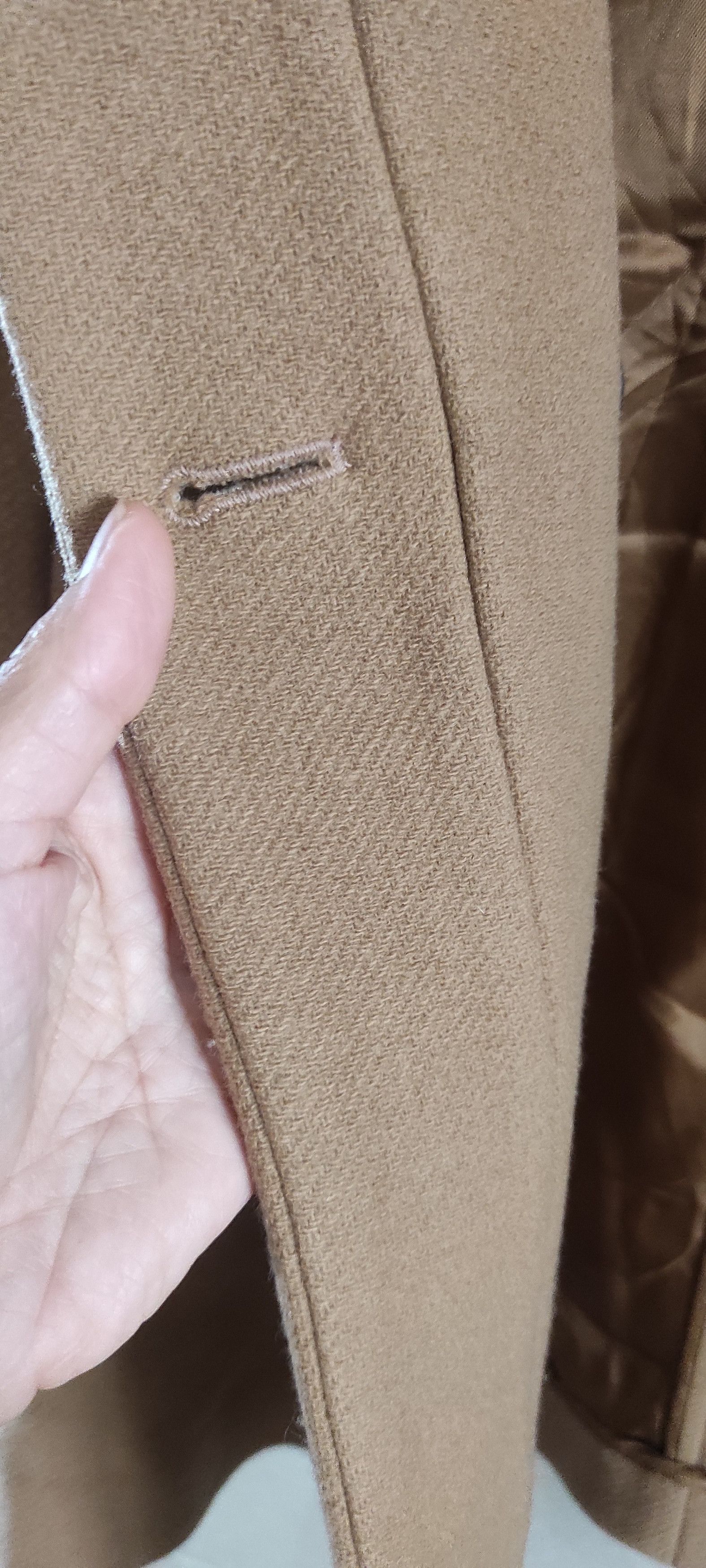 Massimo Dutti Massimo Dutti Mid Long Wool-Blend Coat in Camel Size L / US 10 / IT 46 - 21 Thumbnail