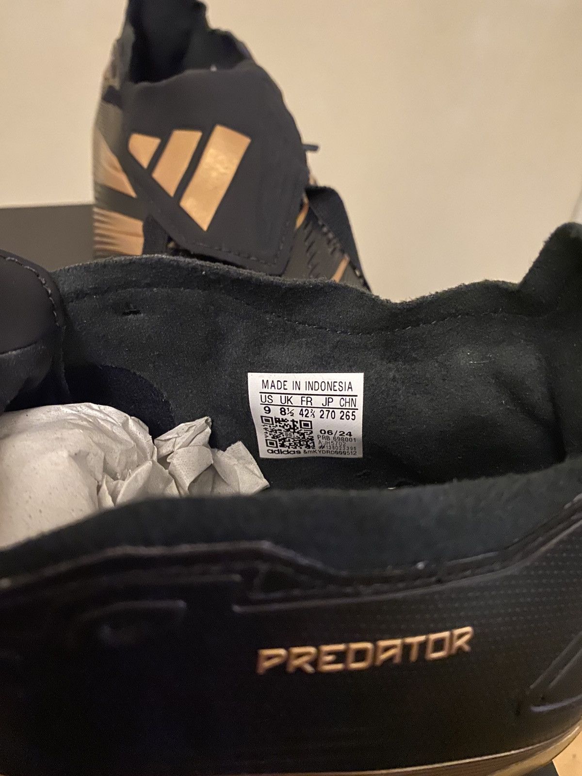 Adidas Adidas Predator 24 League FG Jude Bellingham Belli Gold Size US 8.5 / EU 41-42 - 6 Thumbnail