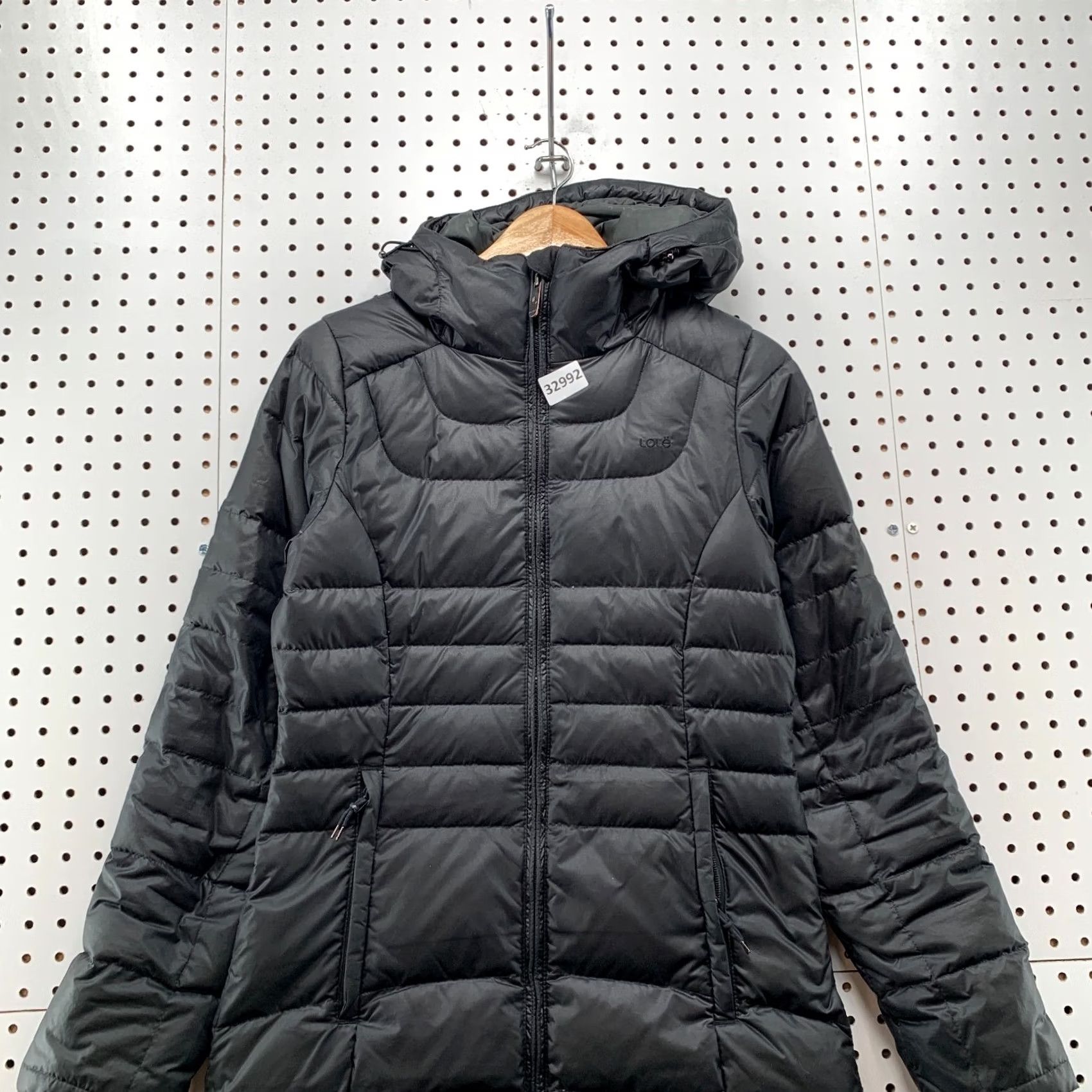 Vintage LOLE Womens Puffer Coat Black XS Long Hooded Down Jacket Size XS / US 0-2 / IT 36-38 - 4 Thumbnail
