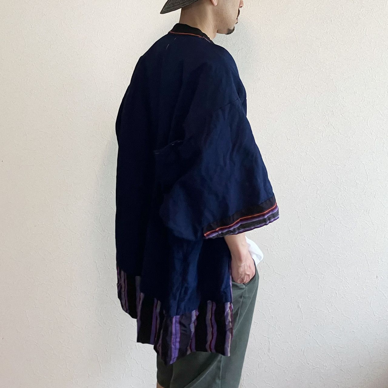 Japanese Brand × Vintage Vintage Japanese Noragi Kimono Jacket Indigo Plain Lining Size US M / EU 48-50 / 2 - 12 Thumbnail